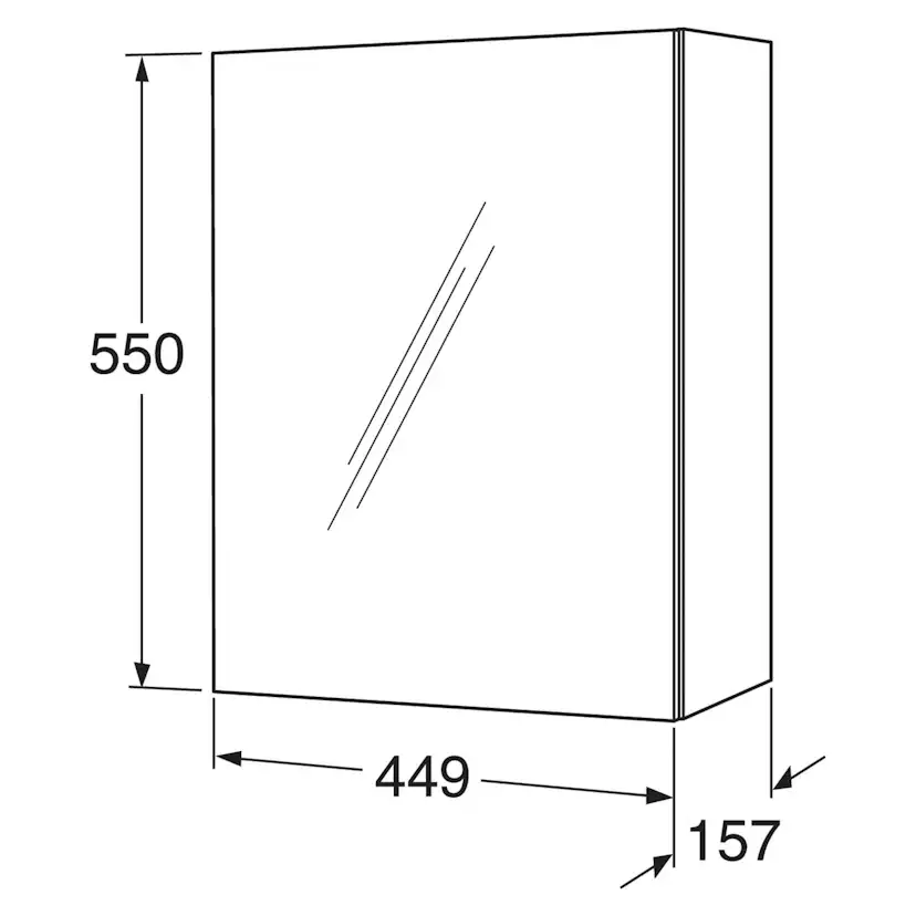 Spegelskåp Gustavsberg Graphic Base 45 cm B: 45 cm