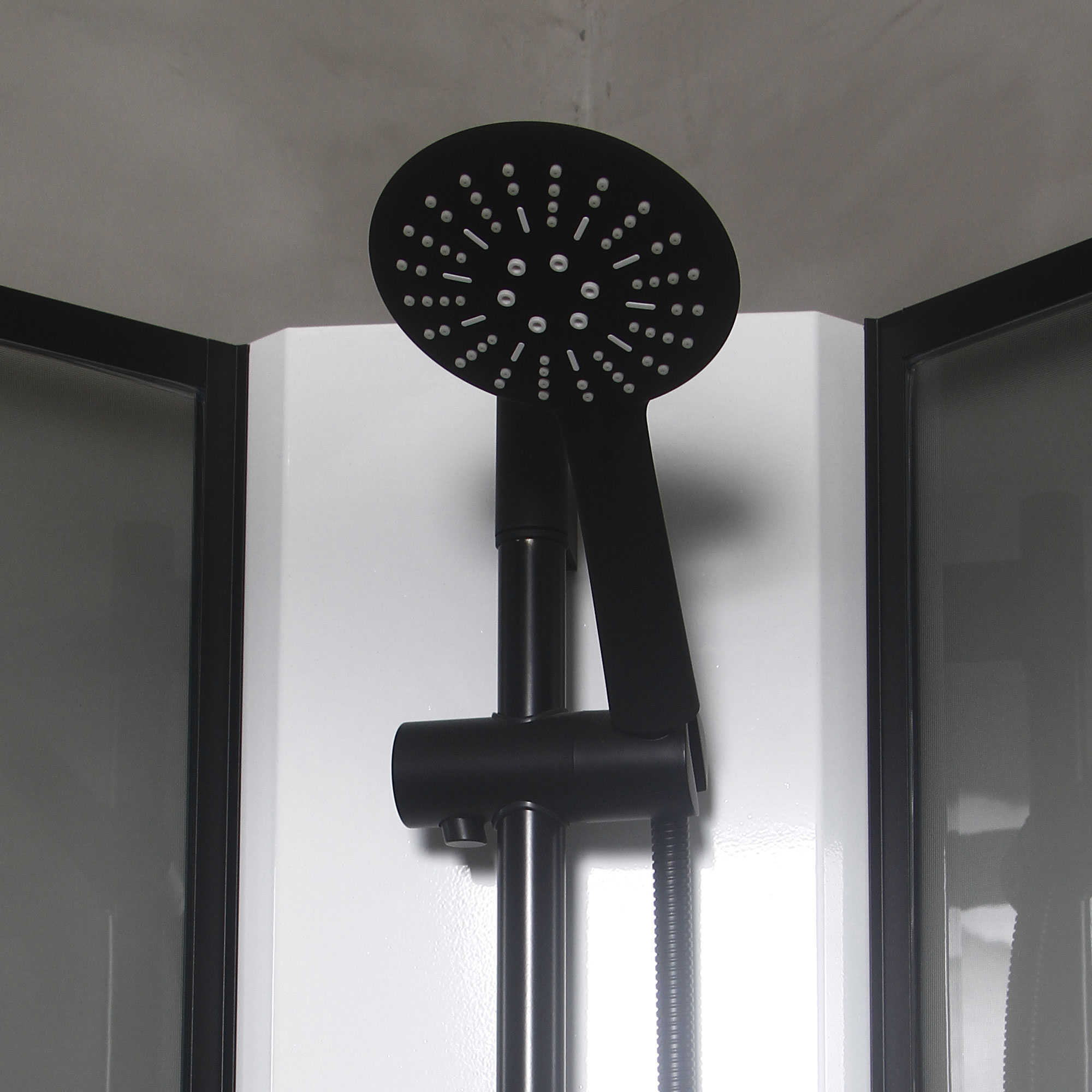 Dusjkabinett Bathlife Betrakta 80x80 Svart/Hvit