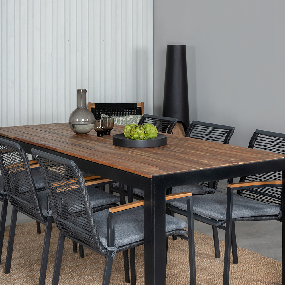 Spisegruppe Venture Home Bois med 6 Deni Stoler