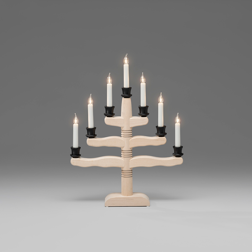 Adventstake Gnosjö Konstsmide 7L Svart Dekor Twisted Tupp
