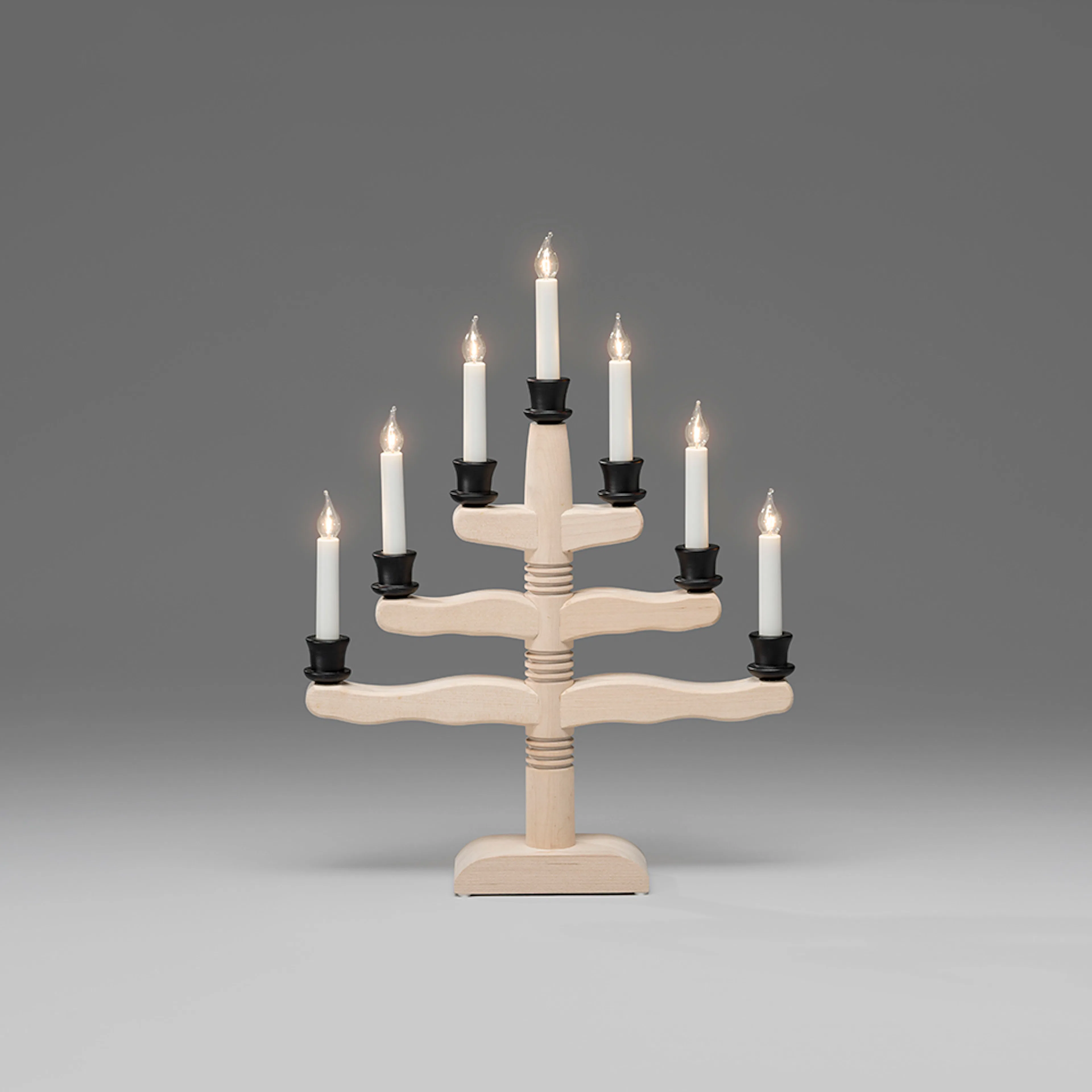 Adventstake Gnosjö Konstsmide 7L Svart Dekor Twisted Tupp