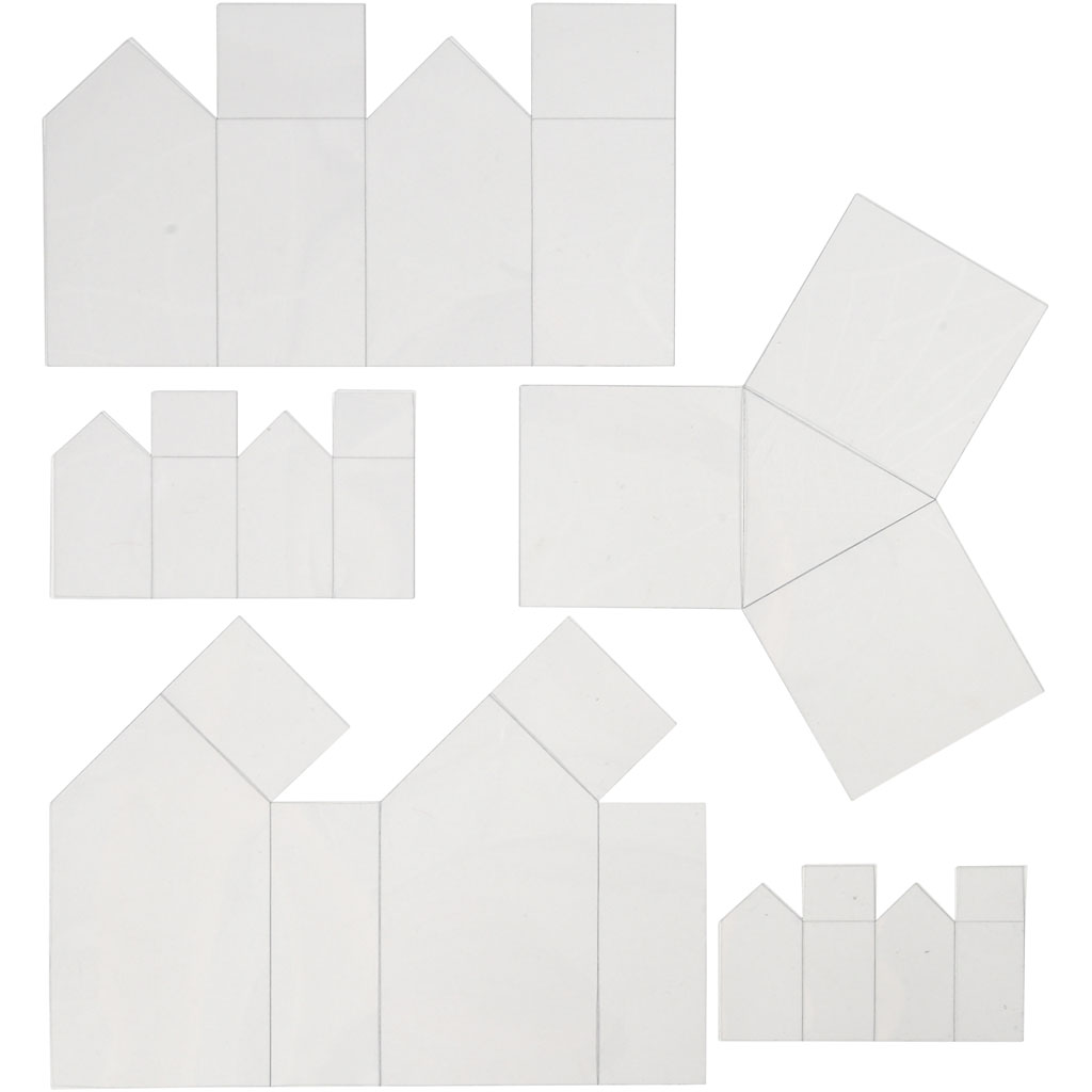 Støpeformer Creativ Company Transparente Hus Og Trekant 5 stk/1 Pk
