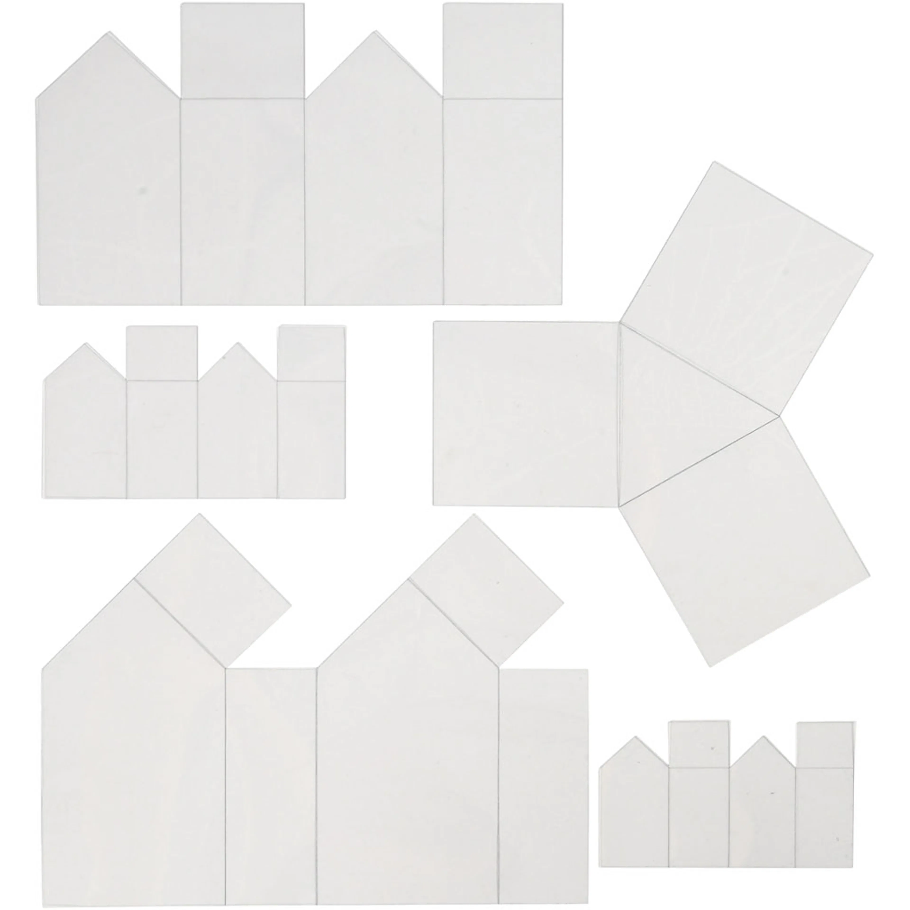 Støpeformer Creativ Company Transparente Hus Og Trekant 5 stk/1 Pk