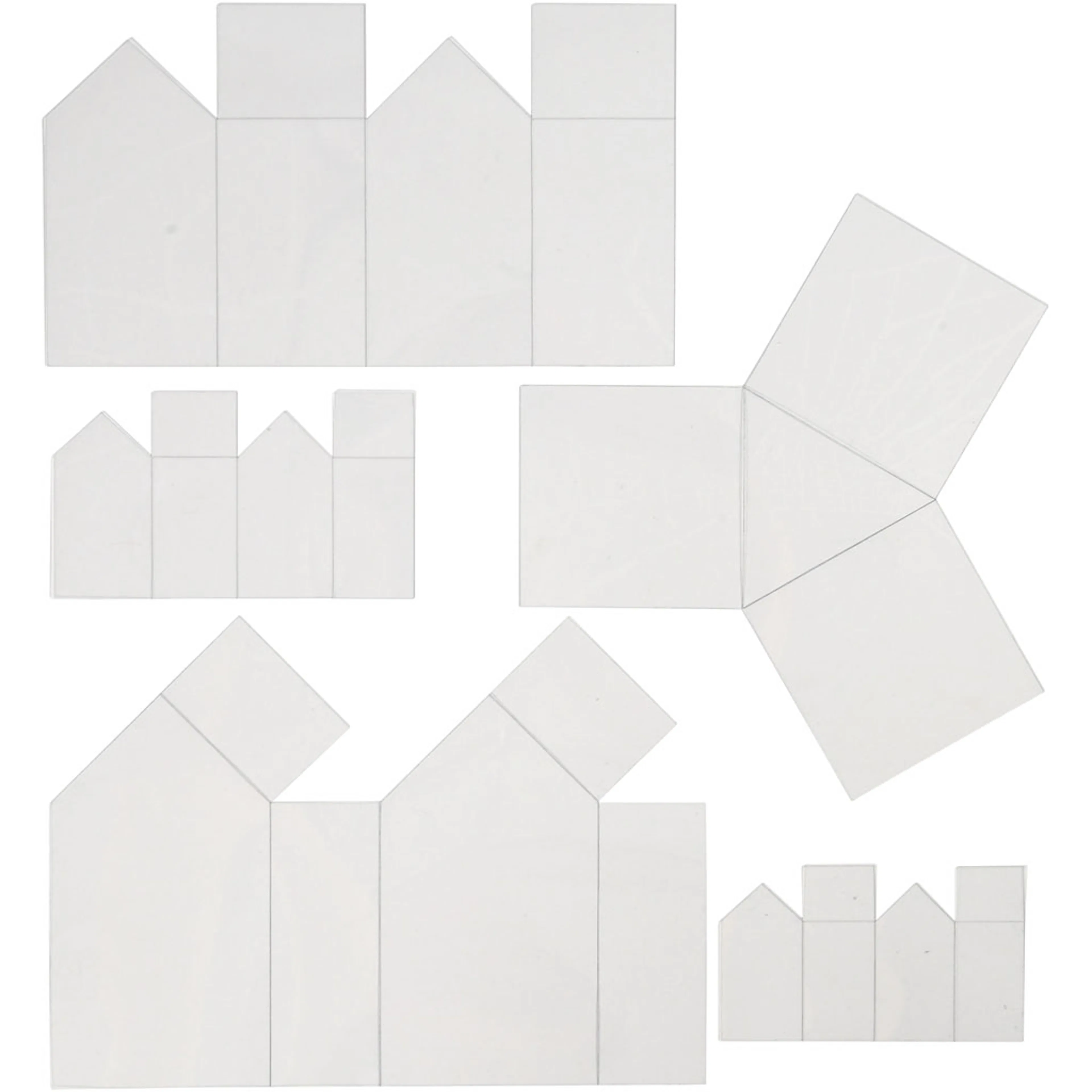 Støpeformer Creativ Company Transparente Hus Og Trekant 5 stk/1 Pk