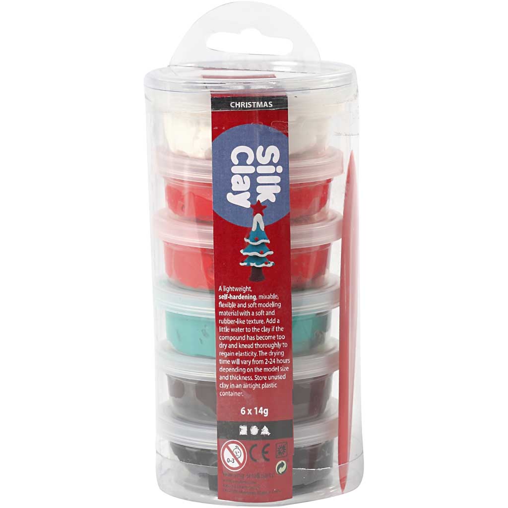 Silk Clay Creativ Company Ass Farger 6x14 g/1 Pk