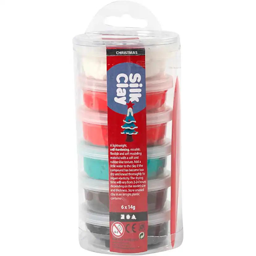 Silk Clay Creativ Company Ass Farger 6x14 g/1 Pk