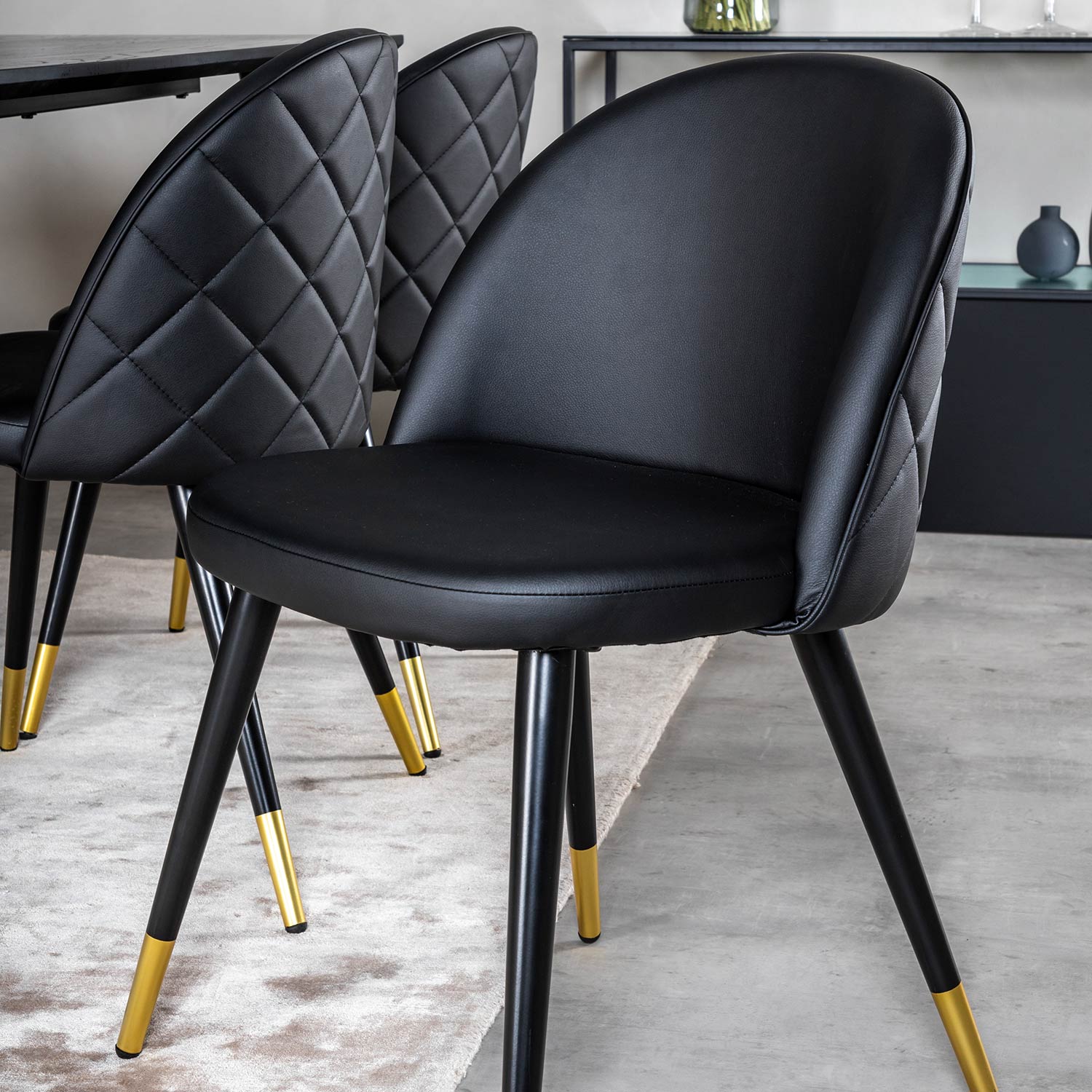 Spisegruppe Venture Home Dipp med 6 Velvet Stoler