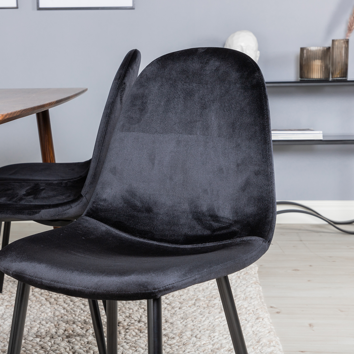 Spisegruppe Venture Home Pobbie med 6 Stoler Fløyel