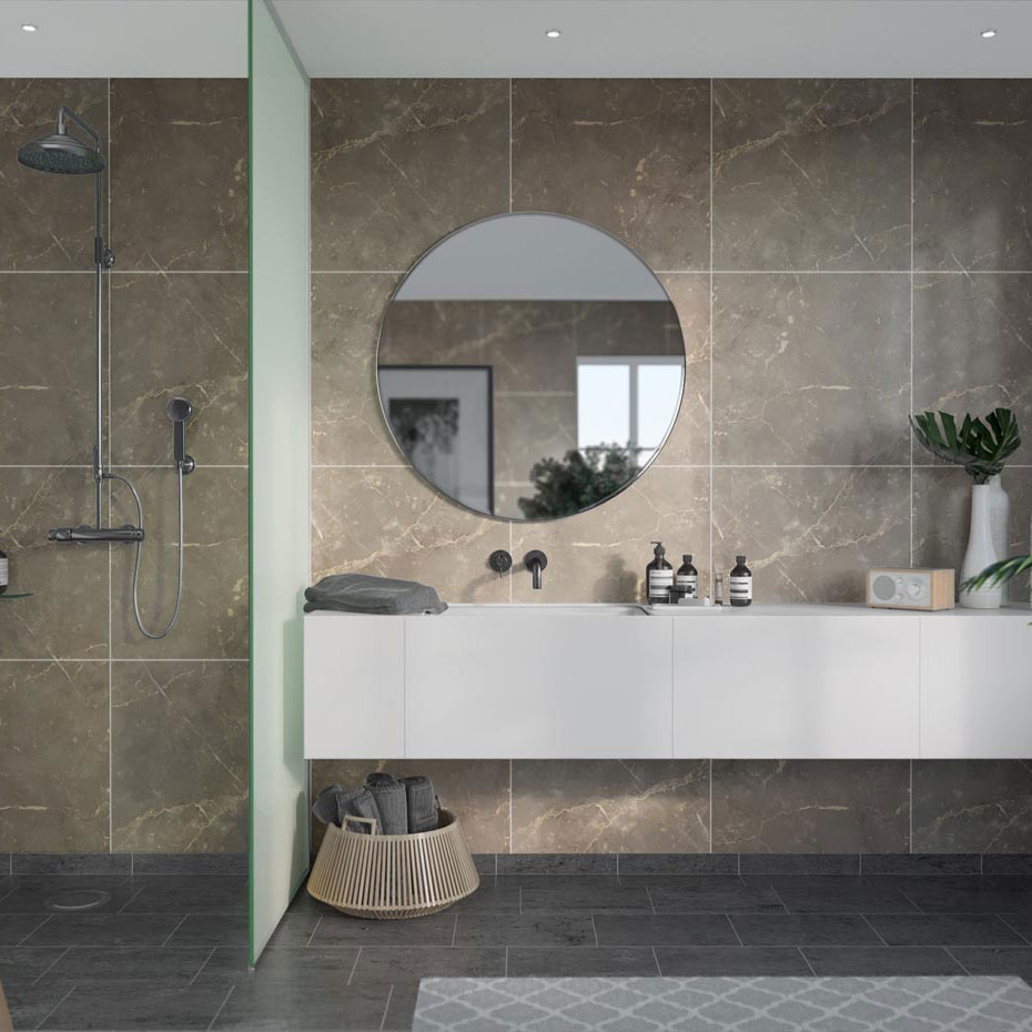 Baderomspanel Fibo Brown Marble 2278-M6060S