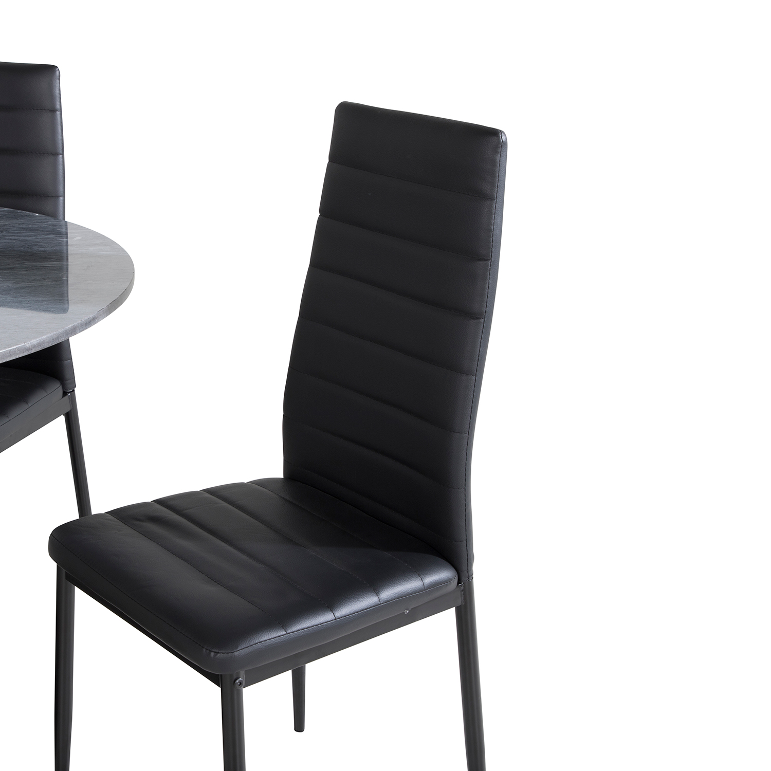 Spisegruppe Venture Home Estelle med 4 Sly Stoler Kunstlær