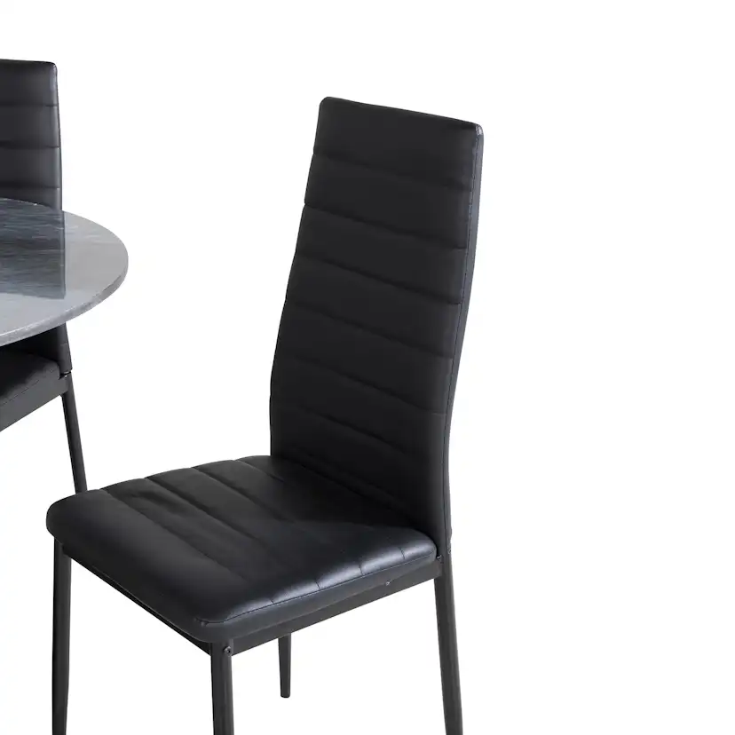 Spisegruppe Venture Home Estelle med 4 Sly Stoler Kunstlær