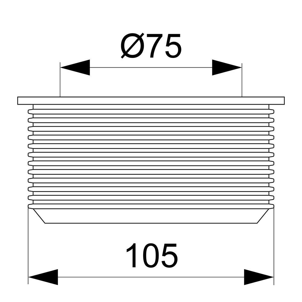 Gumminippel 105/75 105/75 mm