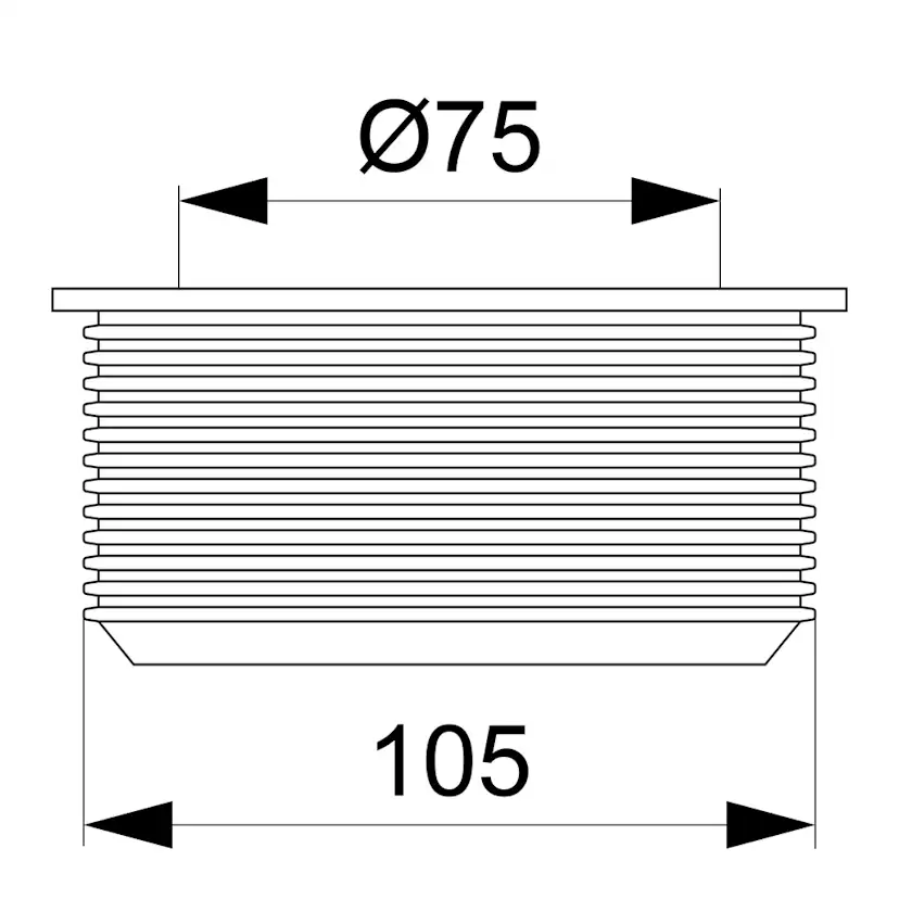 Gumminippel 105/75 105/75 mm