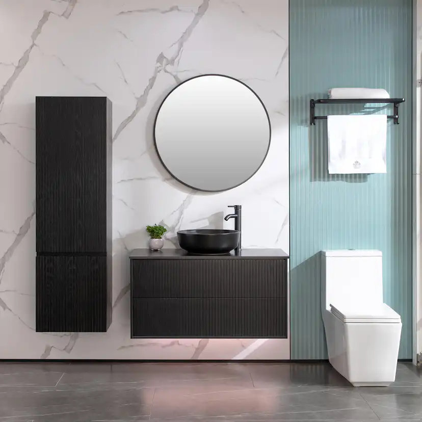 SIDESKAP BATHLIFE FÖRTJUST 45/R5 SVART Sort
