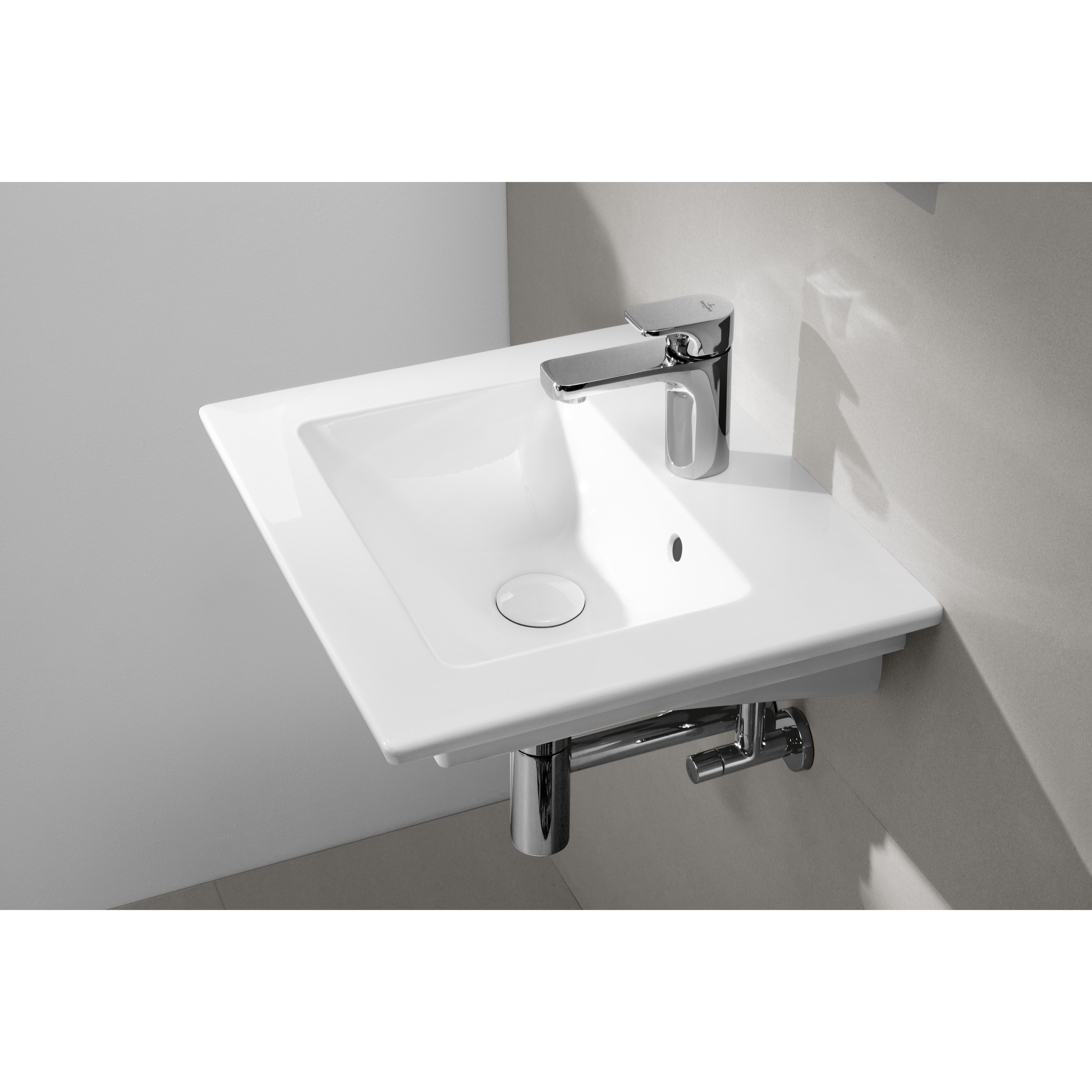 Tvättställ villeroy & Boch Venticello 412450R1 Vit Alpin CeramicPlus, för Enhålsblandare