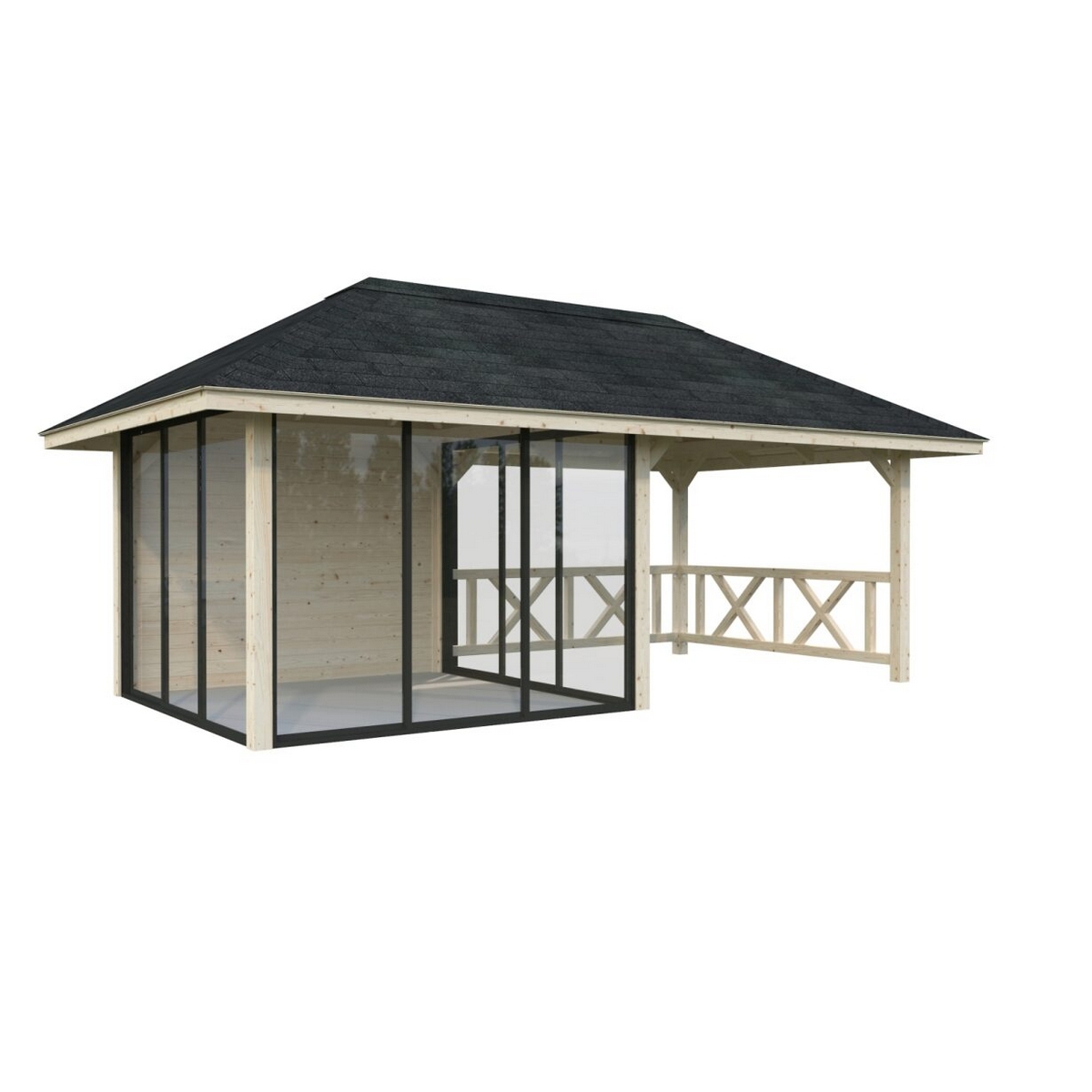 Hagestue Palmako Bianca 16,6 m2 Sett 204 Slide