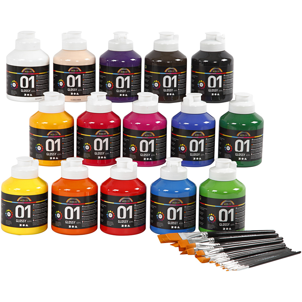 Akrylmaling Creativ Company A-color Ass Farger Blank 1 Sett