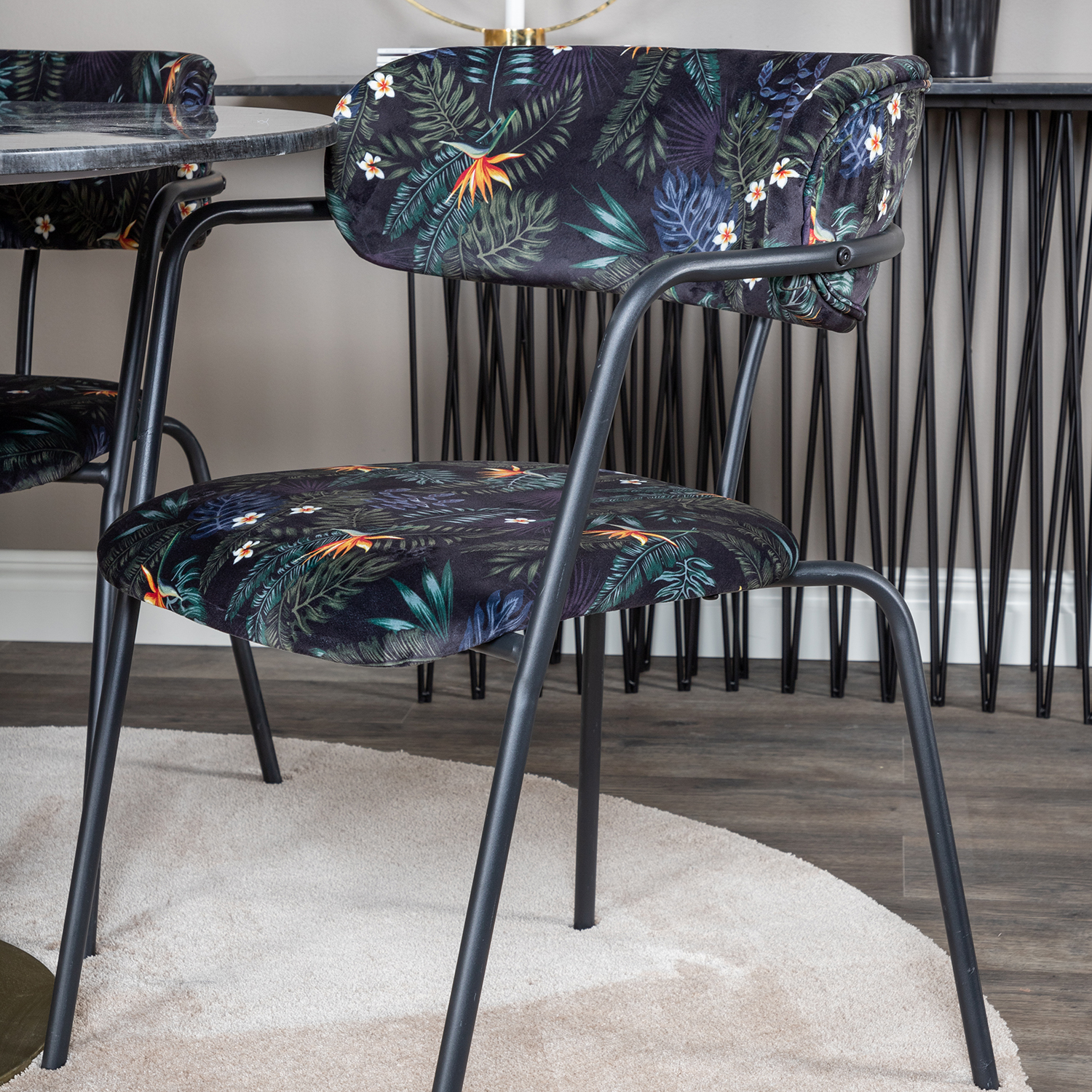 Spisegruppe Venture Home Estelle med 4 Aris Stoler Polyester