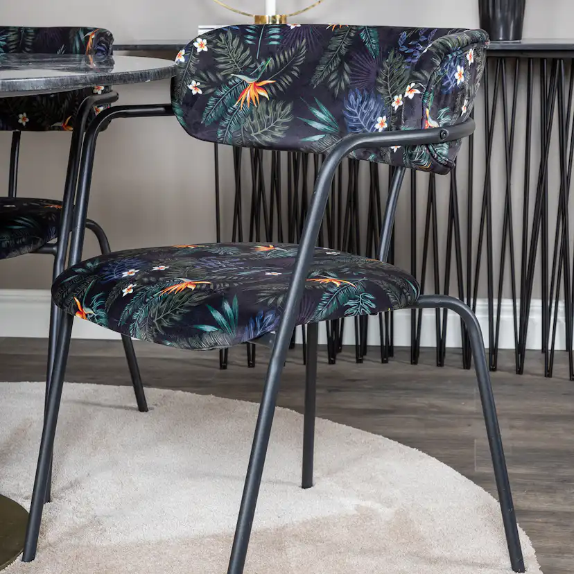 Spisegruppe Venture Home Estelle med 4 Aris Stoler Polyester