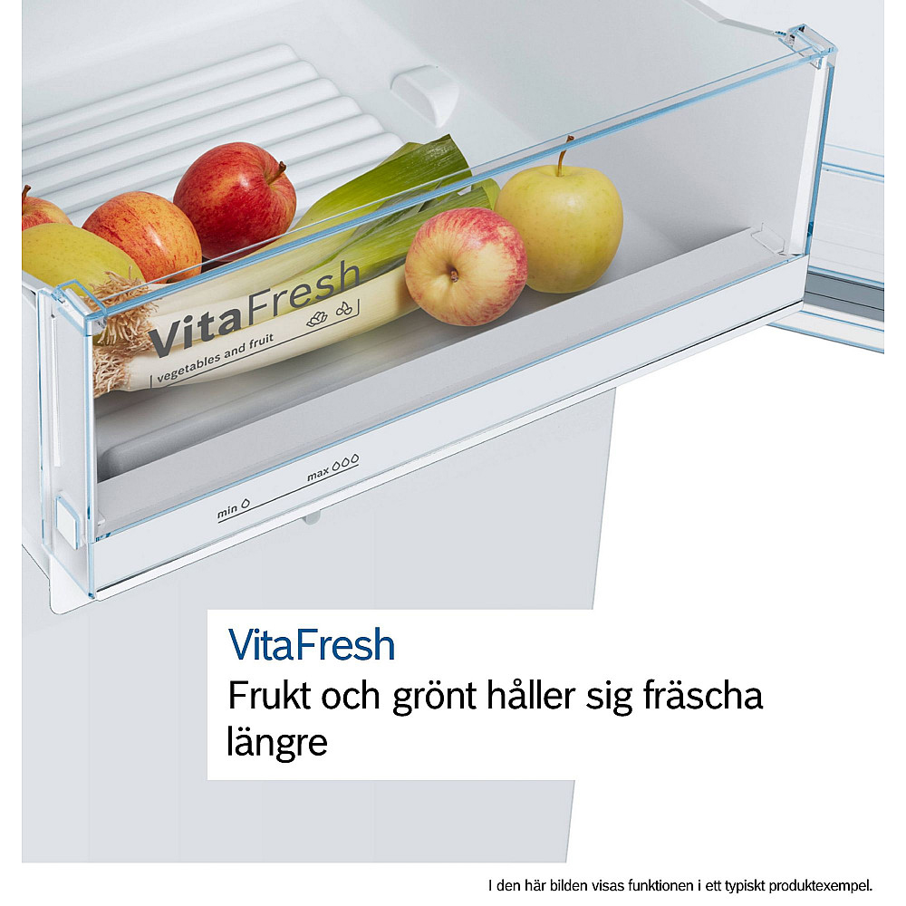 Frittstående Kjøleskap/Fryser Bosch Serie 4 KGV36VIEAS i Børstet Stål