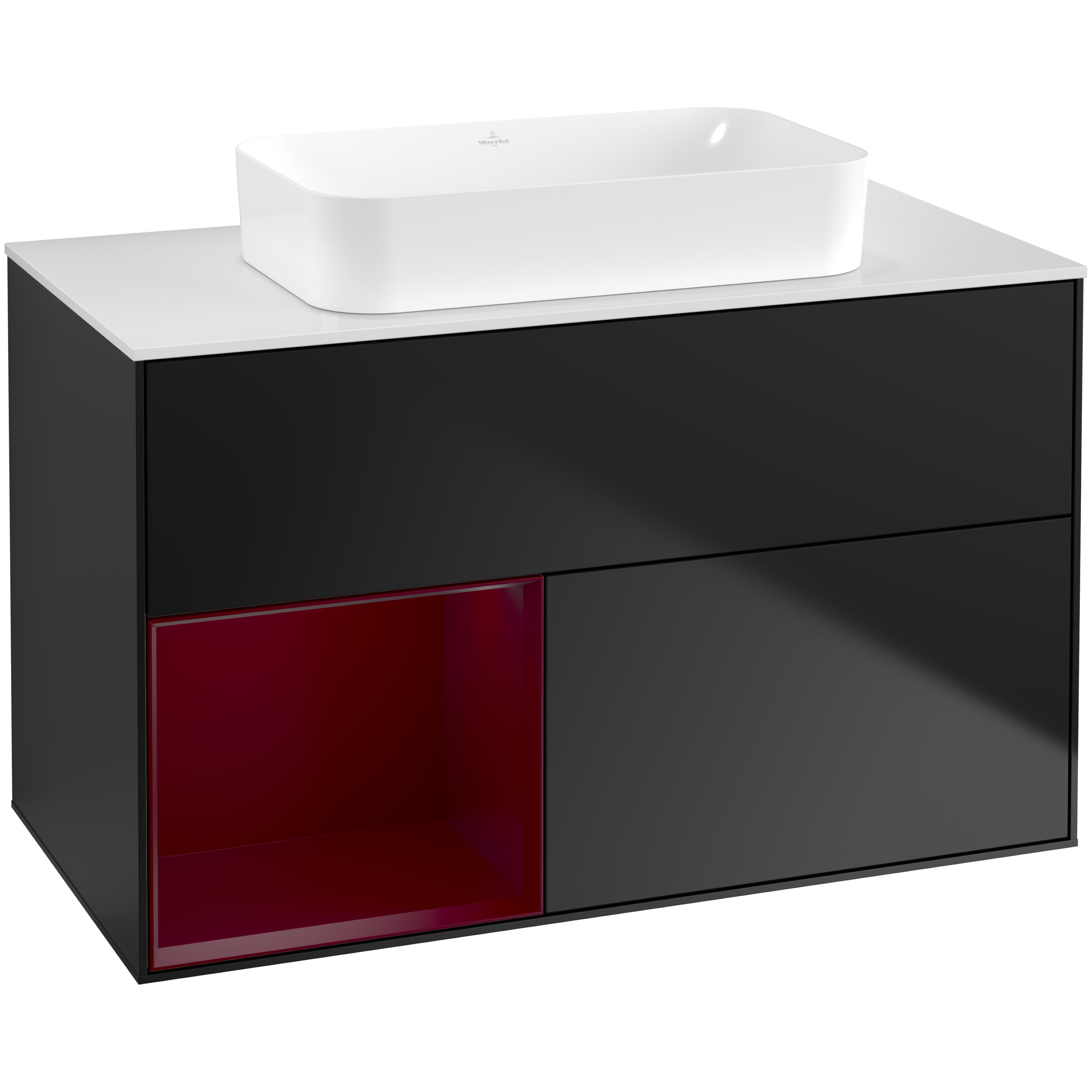 Tvättställsskåp Villeroy & Boch Finion med 2 Lådor Hylla och Bänkskiva för Fristående Tvättställ