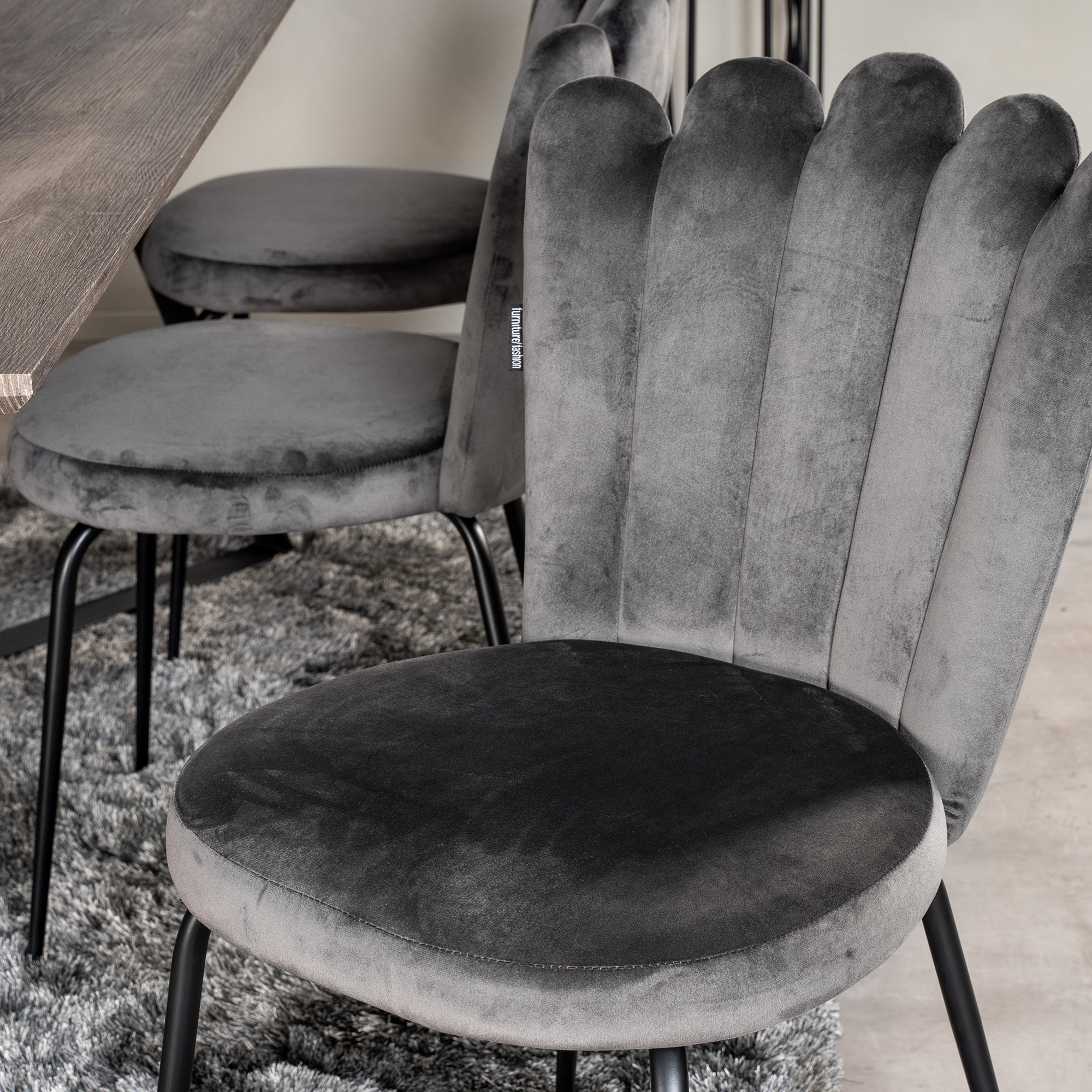 Spisegruppe furniture/fashion Madde med 6 Limhamn Light Stoler