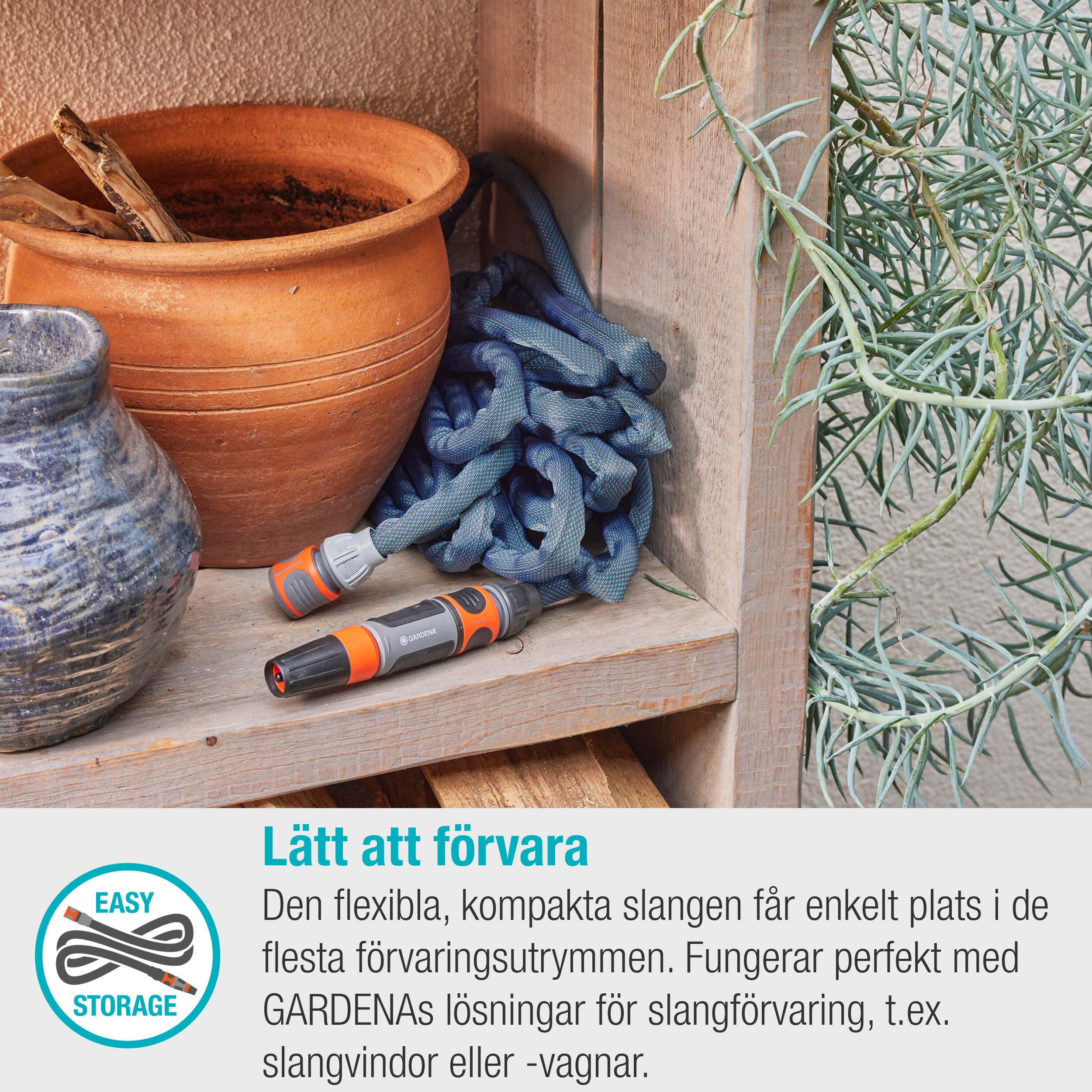 Tekstilslange Gardena Liano Xtreme 30 m Sett med Stråledyse