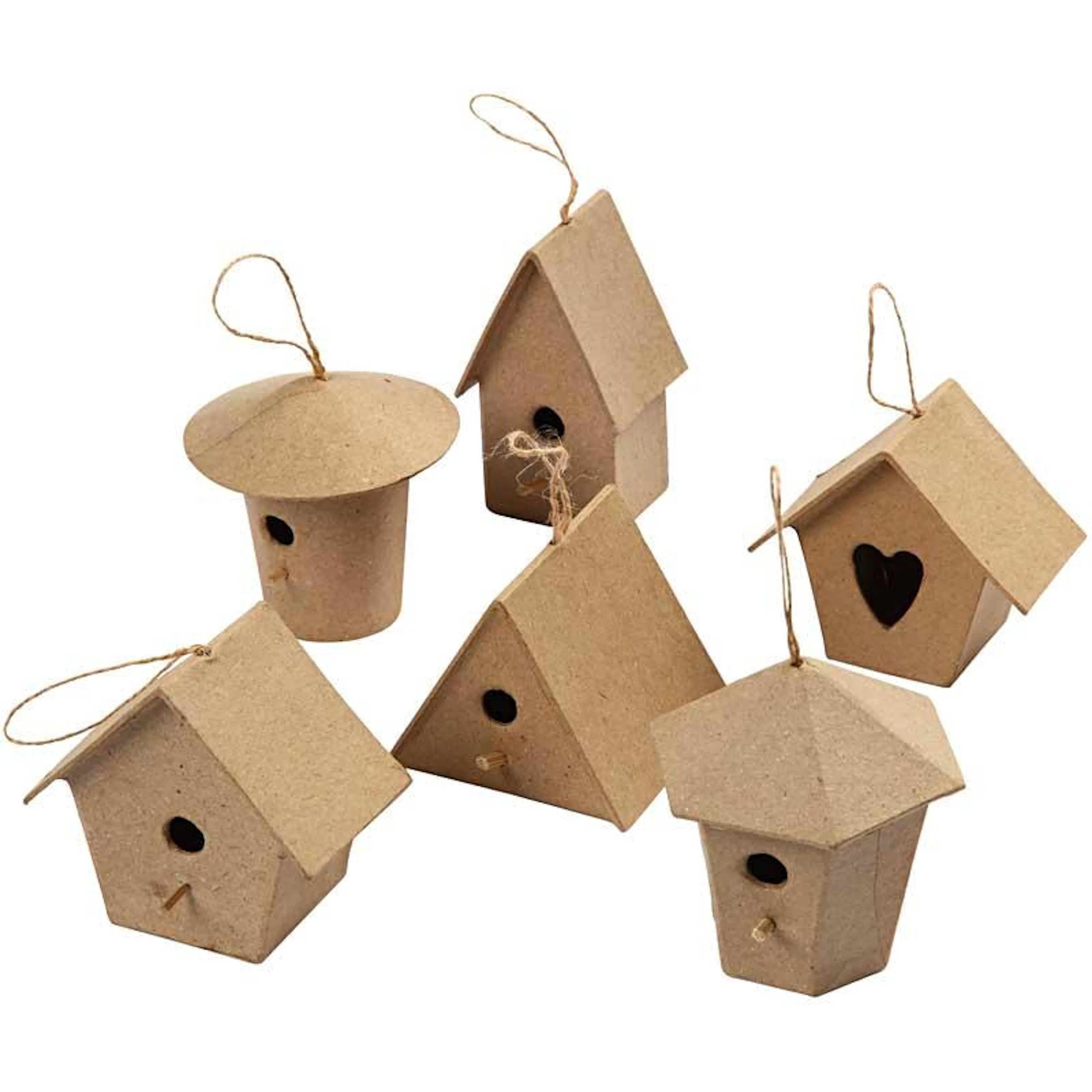 Fågelholkar mini, H: 7 cm, 6 st./ 1 förp. 6 st