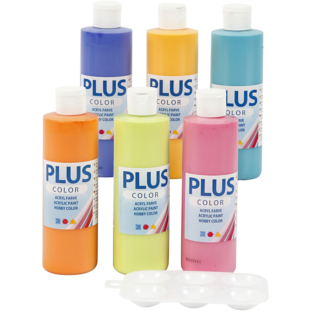 Hobbyfarge Creativ Company Plus Color Fargerik 6x250 ml/1 Pk