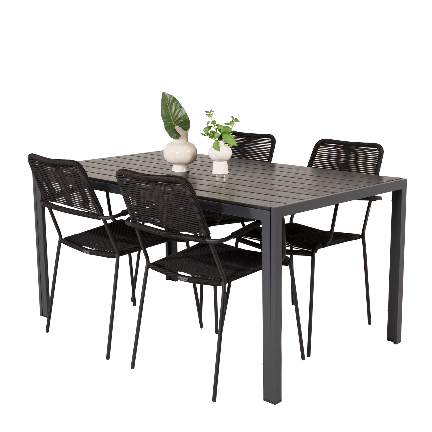 Spisegruppe Venture Home Bront 150 med 4 Leon Lenestoler
