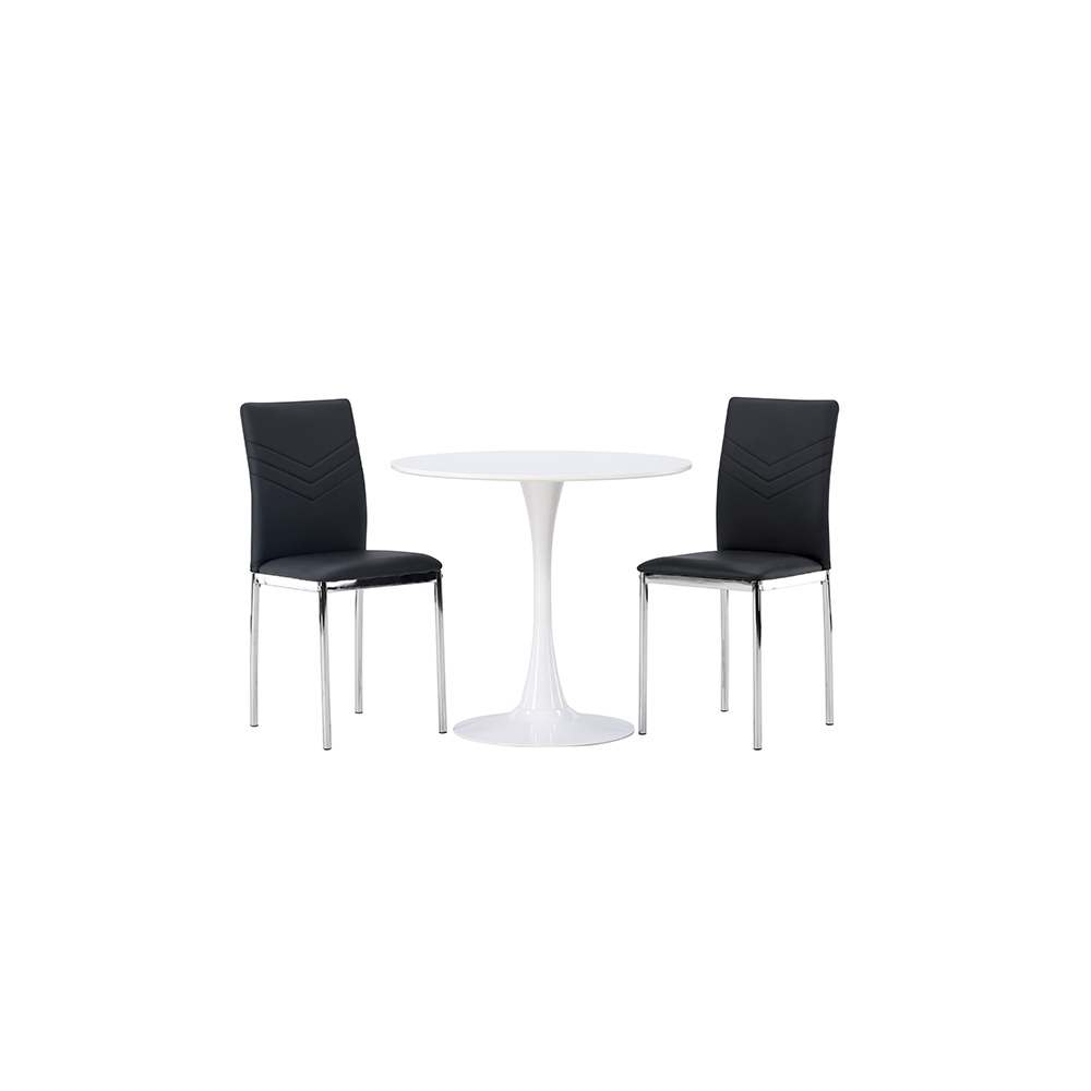 Spisegruppe Venture Home Hamden Ø80 cm med 2 stk Lily Stoler