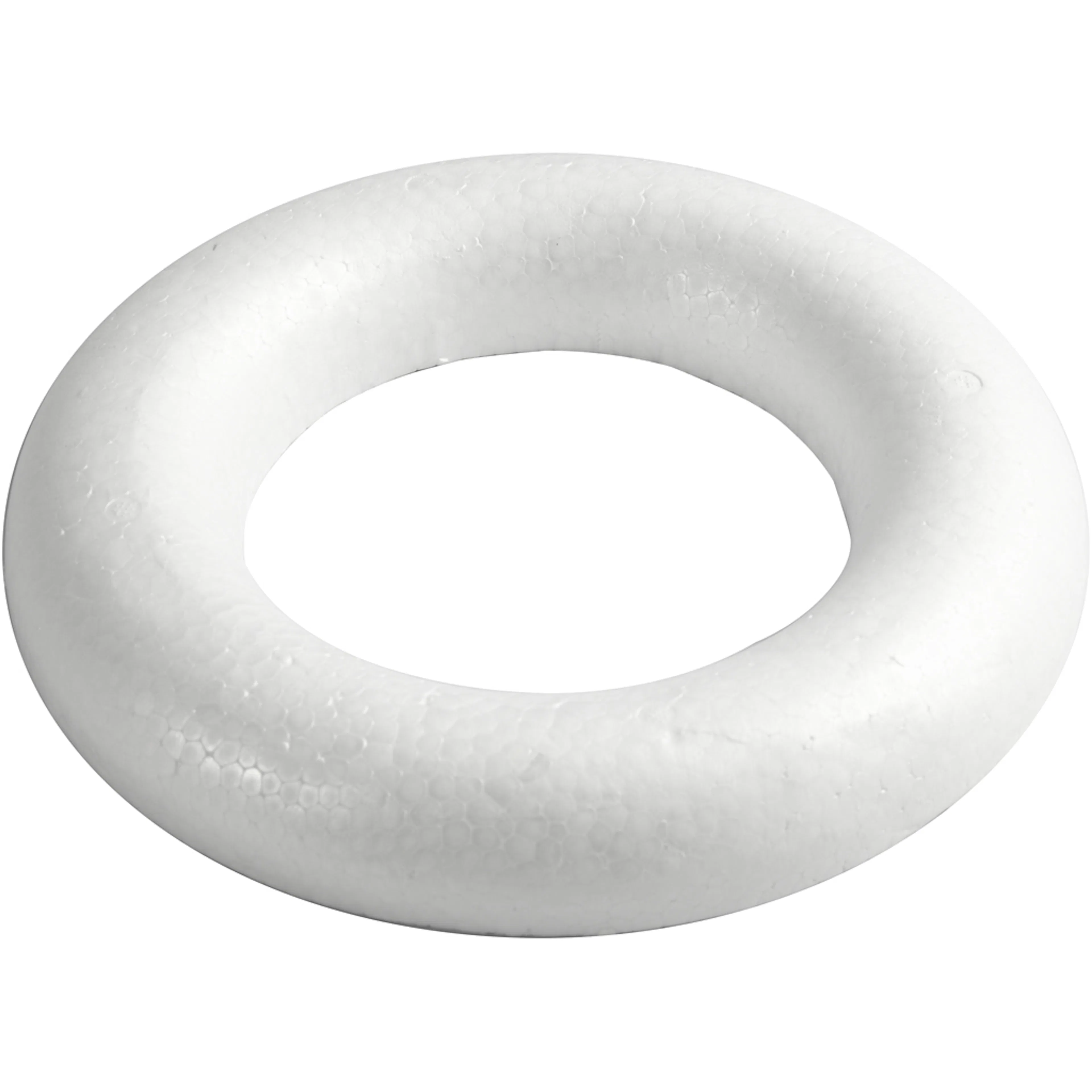 Ring med platt baksida, vit, Dia. 25 cm, tjocklek 3 cm, 1 st 250 mm
