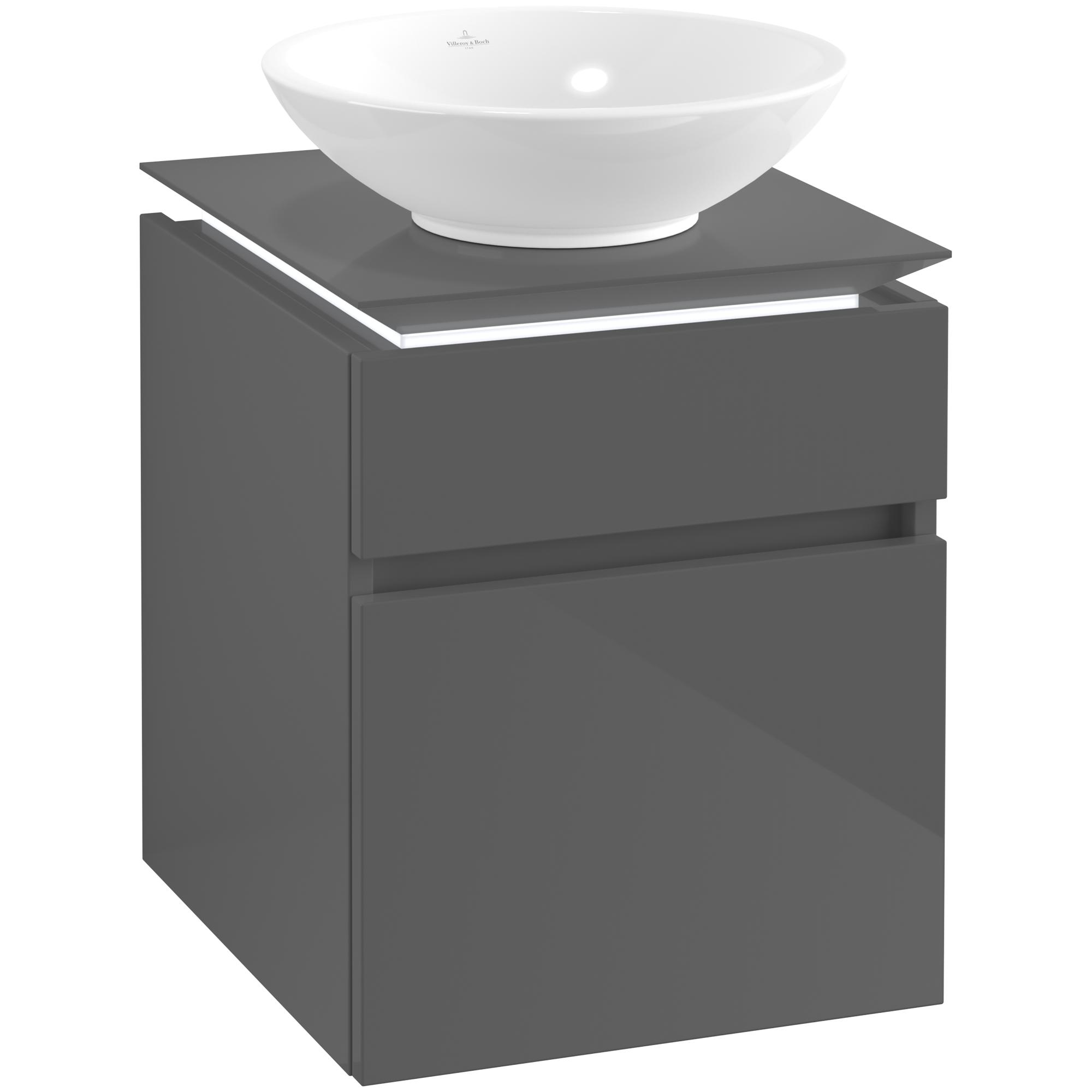 Tvättställsskåp Villeroy & Boch Legato 450 med 2 Lådor för Ytmonterat Tvättställ | badrum - badrumsmobler - tvattstallsskap-och-kommod | KakelKungen
