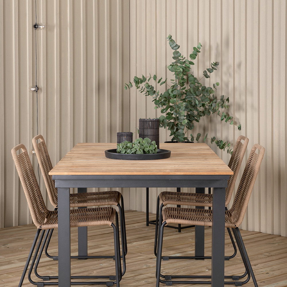 Spisegruppe Venture Home Mendi med 4 Levi Stoler