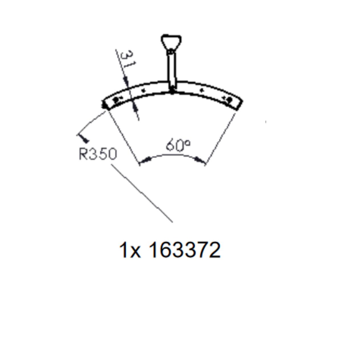 Veggbeskyttelsesplate Narvi Kota  233x1200 Runde