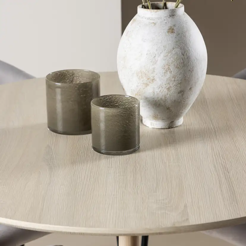 Spisegruppe Venture Home Plaza Ø100 med 4 stk Evelina Stoler
