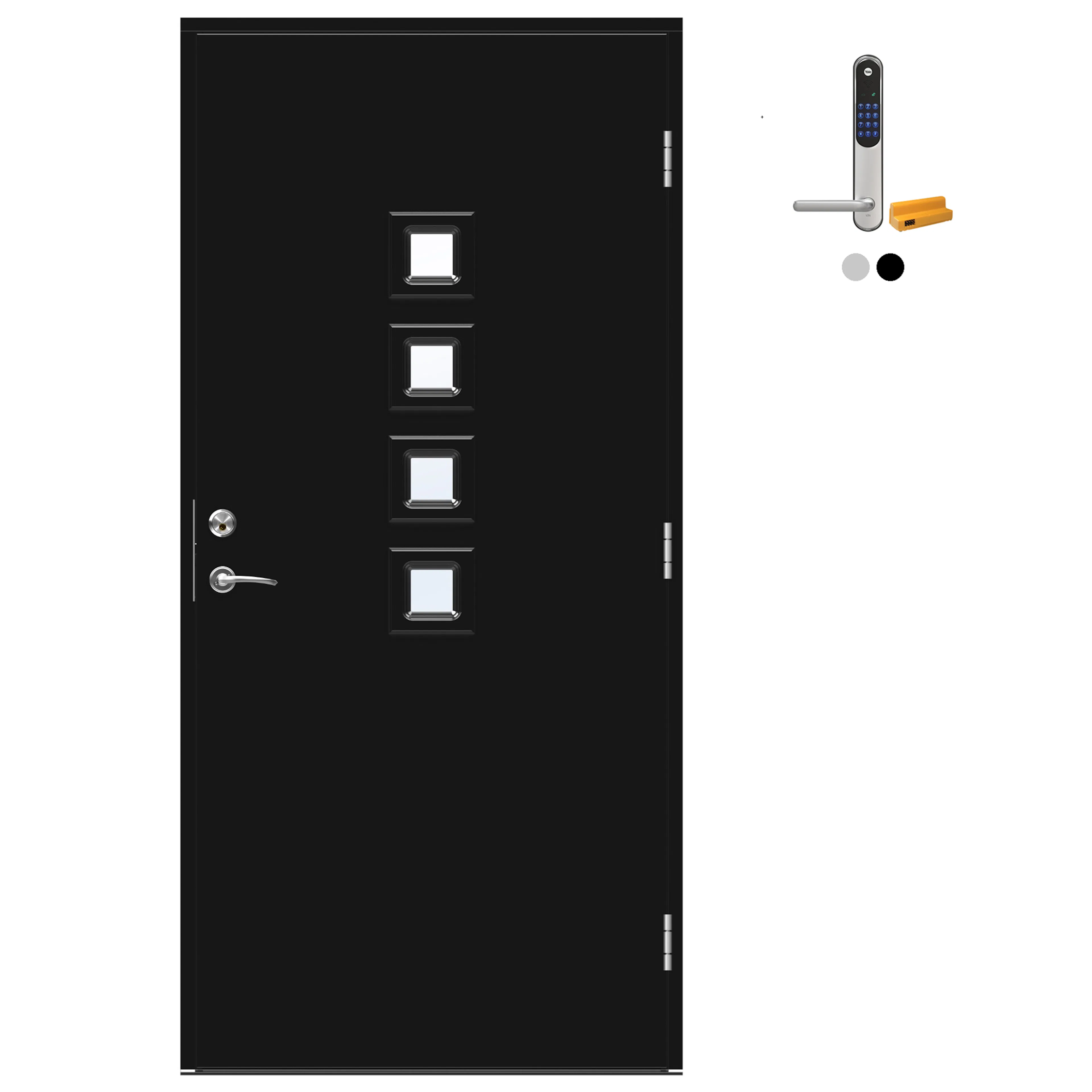Ytterdør Swedoor Advance-Line Nordic Oslo med Yale Doorman Classic Home