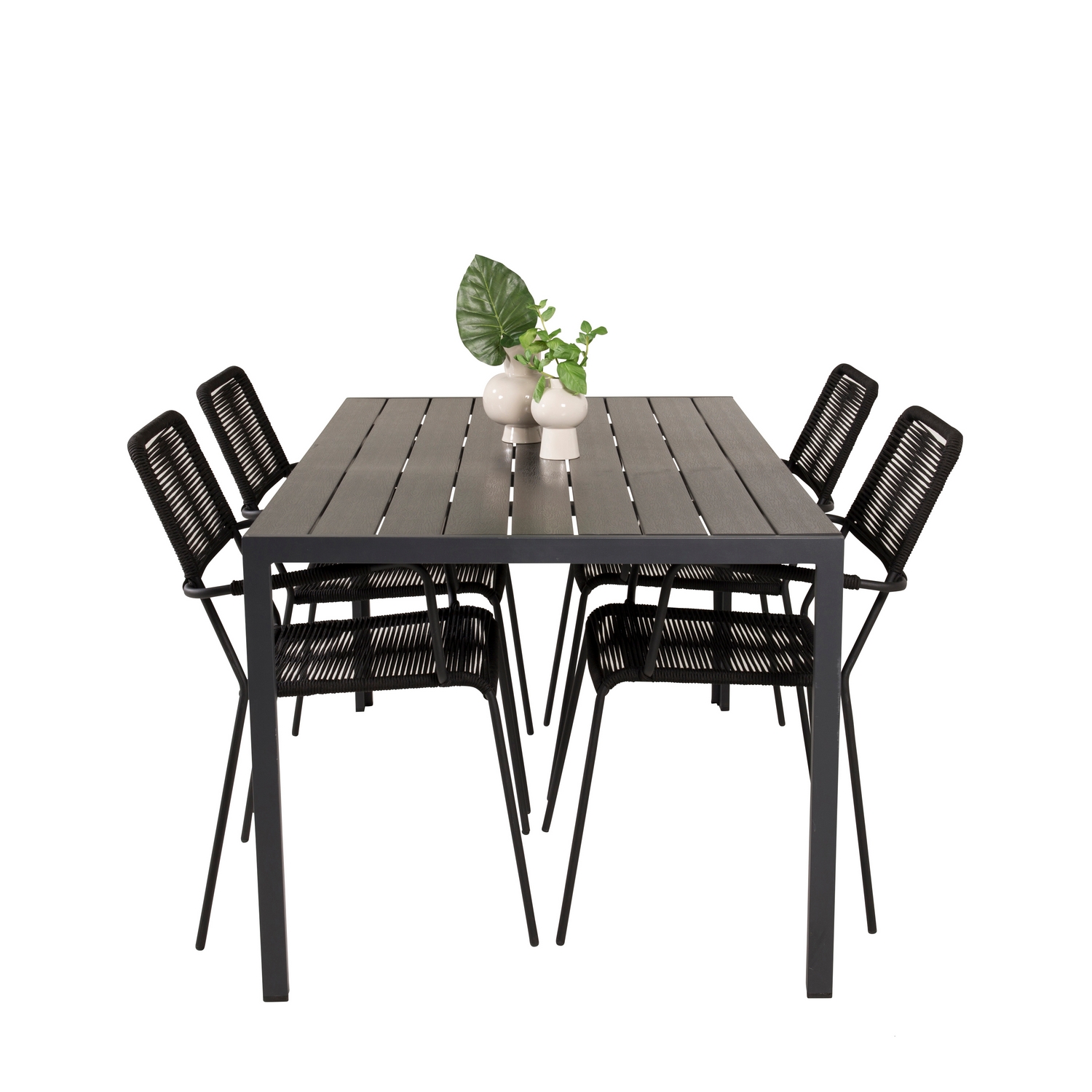 Spisegruppe Venture Home Bront 150 med 4 Leon Lenestoler