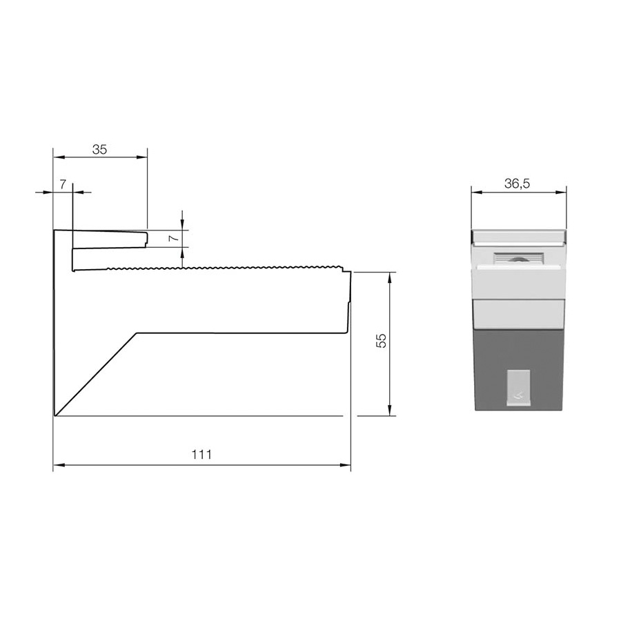 Hylleknekt Beslag Design Kalabrone