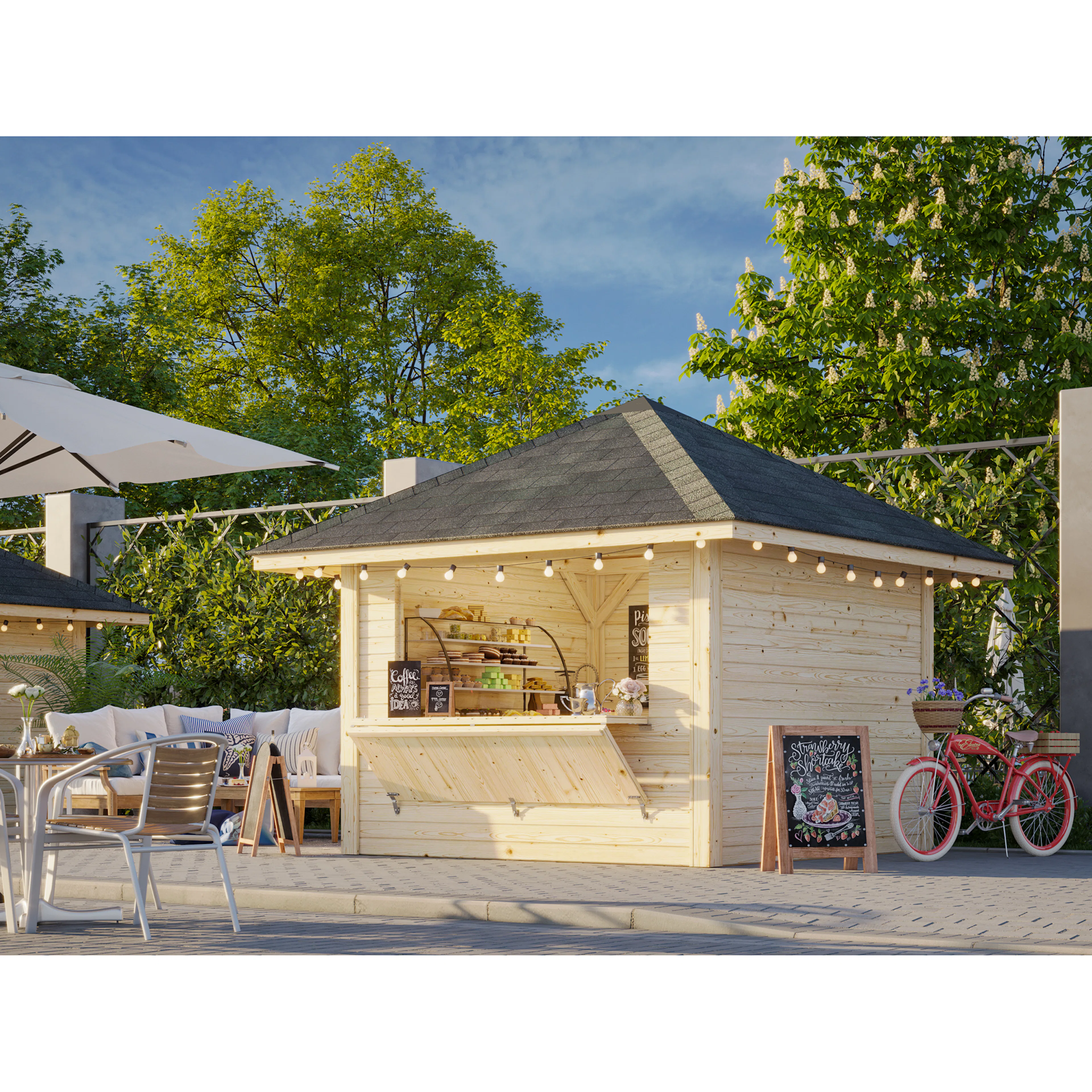 Kiosk Palmako Bianca 8,3 m2 Sett 104