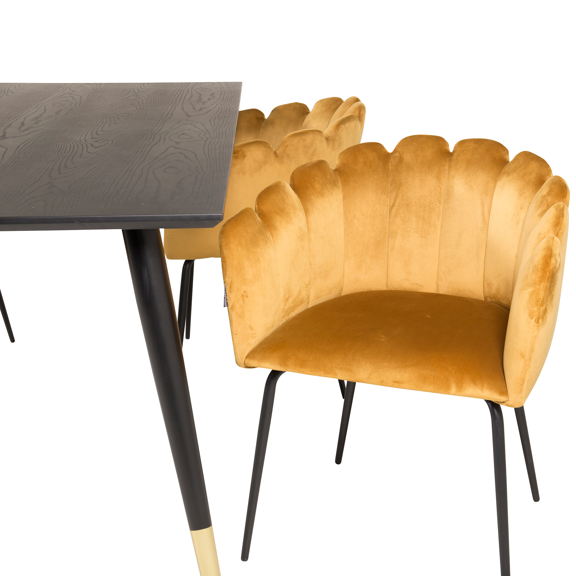 Spisegruppe furniture/fashion Disa med 4 Limhamn Rektangulært Stoler