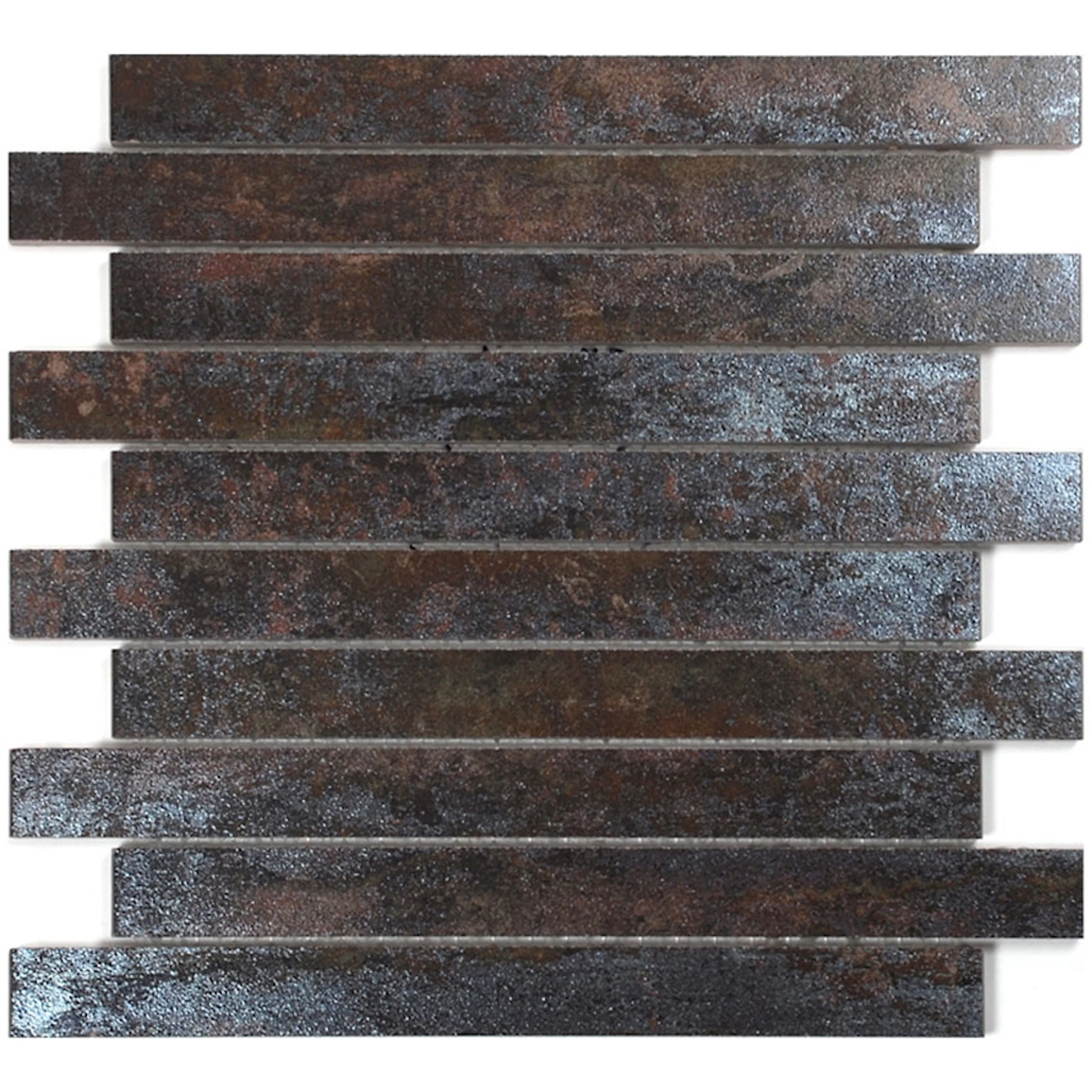 KlinkerMosaikk Arredo Iron Rust Brun Brick 3x30 cm
