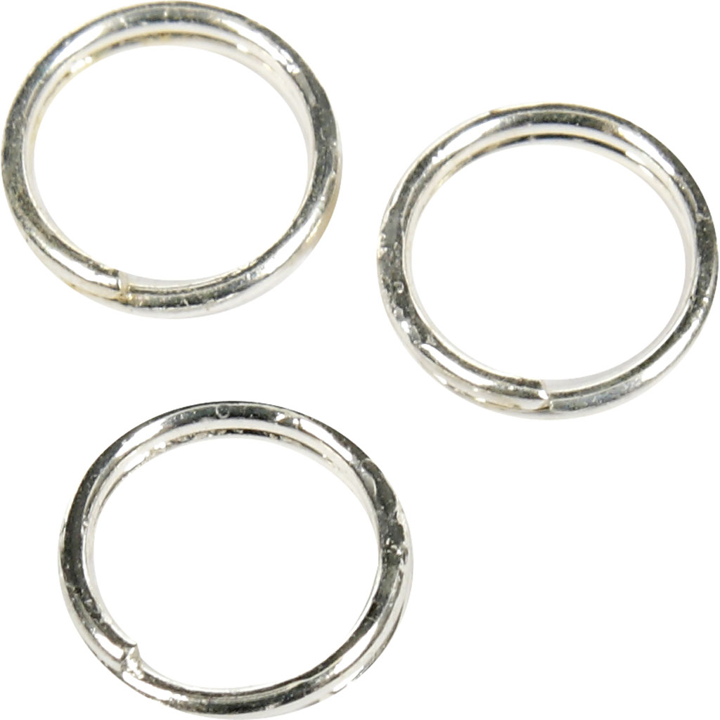 Splitring, försilvrad, Dia. 5 mm, 30 st./ 1 förp. 30 st