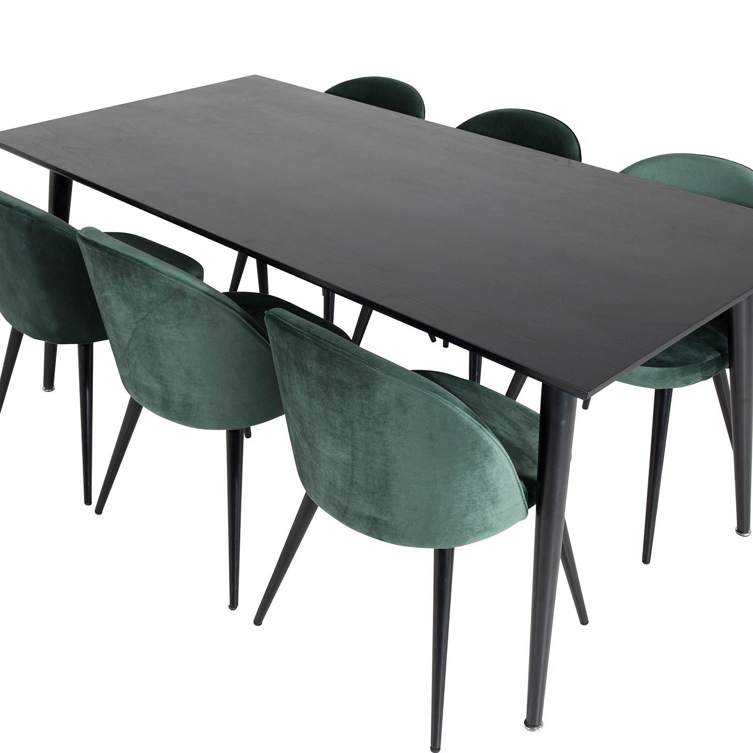 Spisegruppe Venture Home Dipp med 6 Velvet Stoler