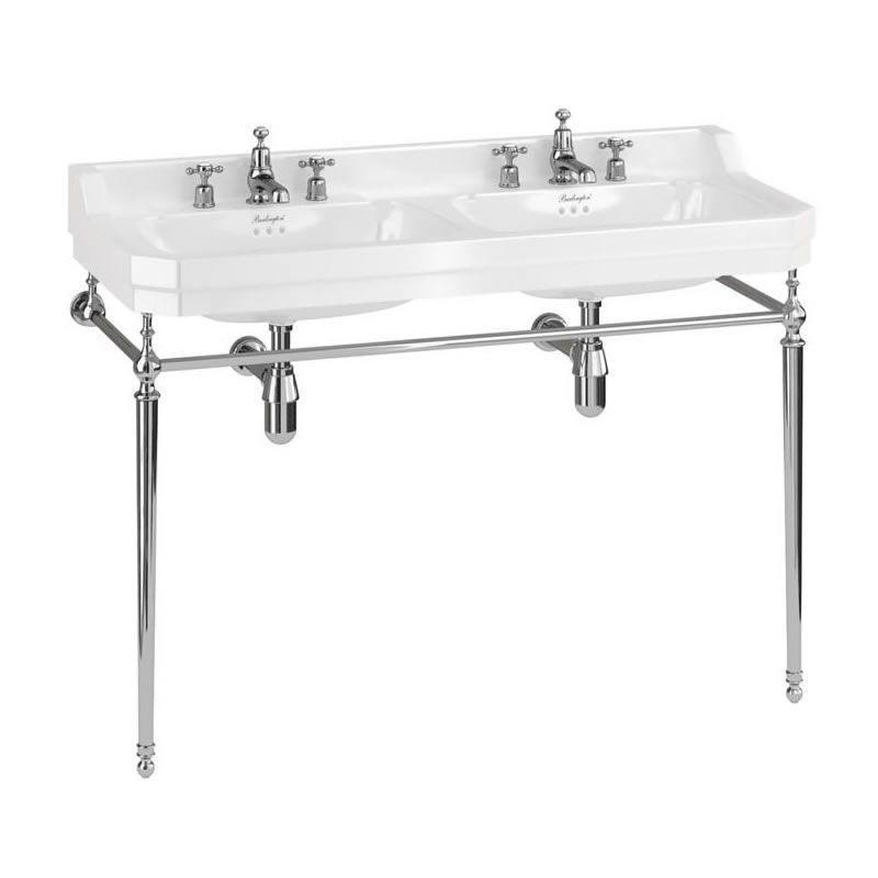 Tv&auml;ttst&auml;ll Burlington Edwardian 1200 mm Dubbelt med Handfatsst&auml;ll