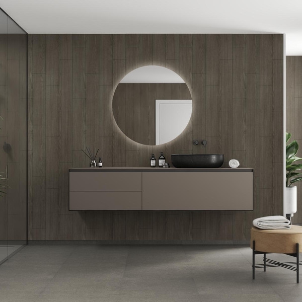 Baderomspanel Fibo 4633-M76 Dark Wood