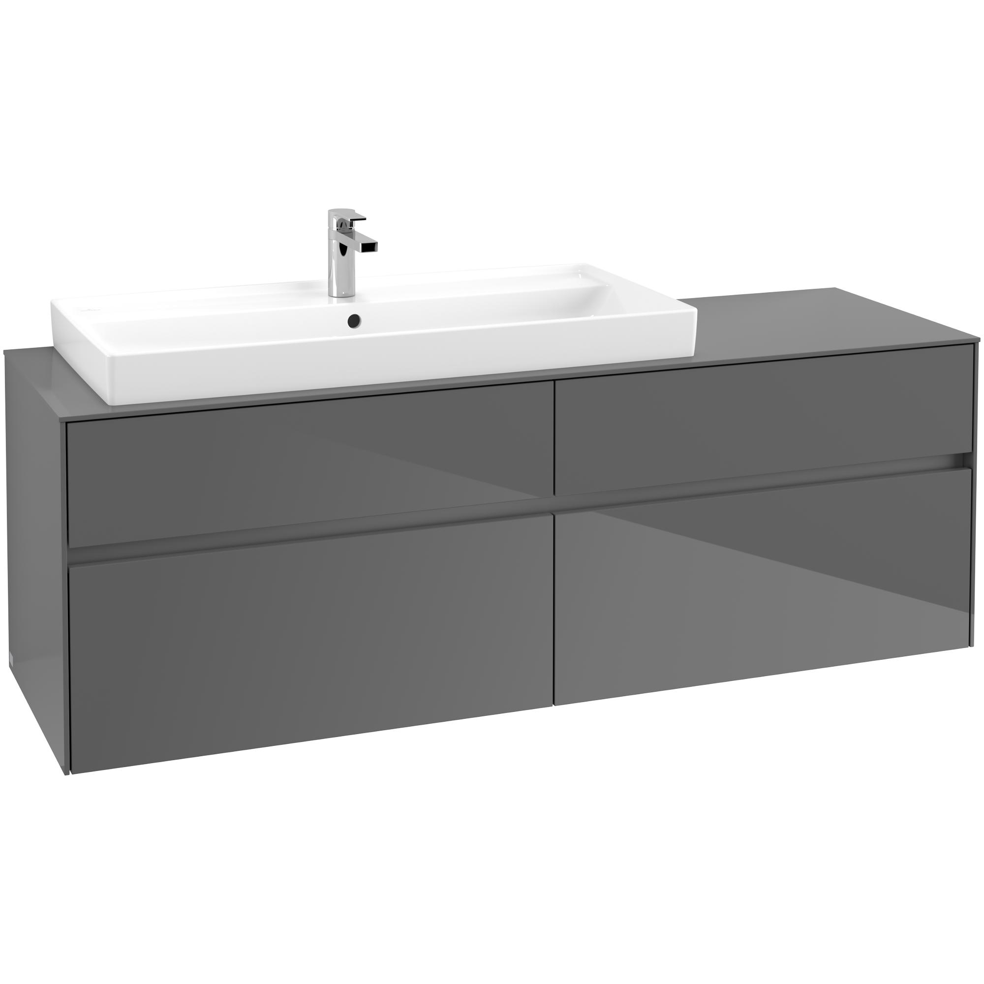Tvättställsskåp Villeroy & Boch Collaro 160 cm med 4 Lådor för Ovanpåliggande Skåpstvättställ | badrum - badrumsmobler - tvattstallsskap-och-kommod | KakelKungen