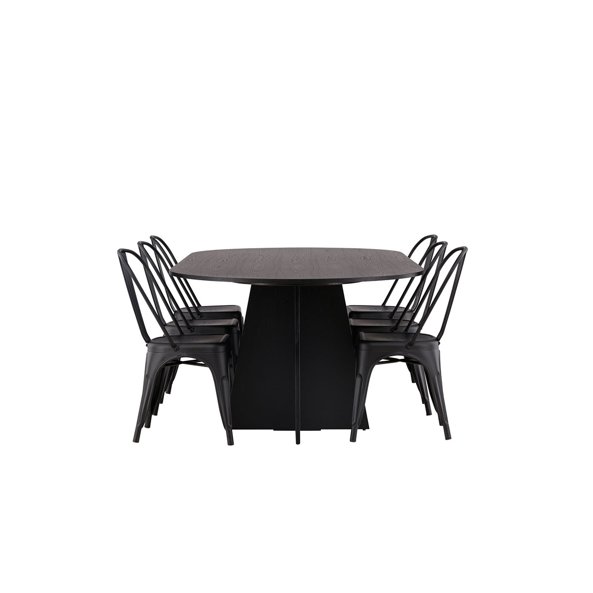 Spisegruppe Venture Home Bootcut Oval med 6 stk Tempe