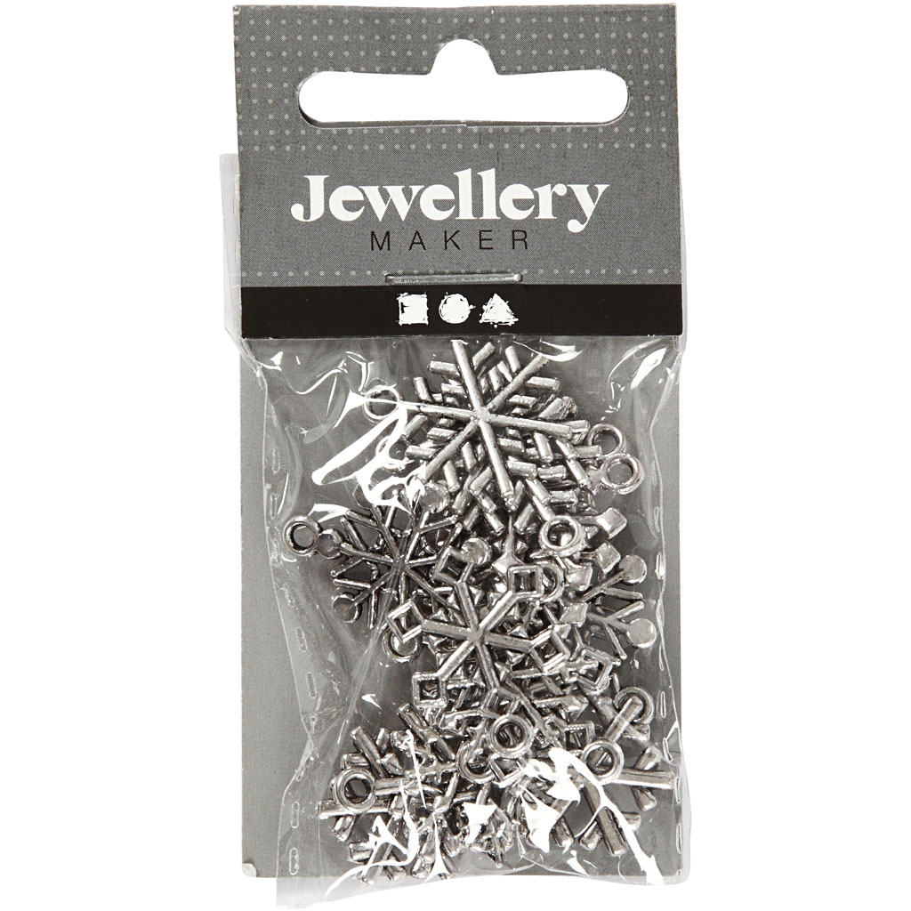 Anheng Creativ Company Snøkrystaller Hull 1,5 mm 18 deler