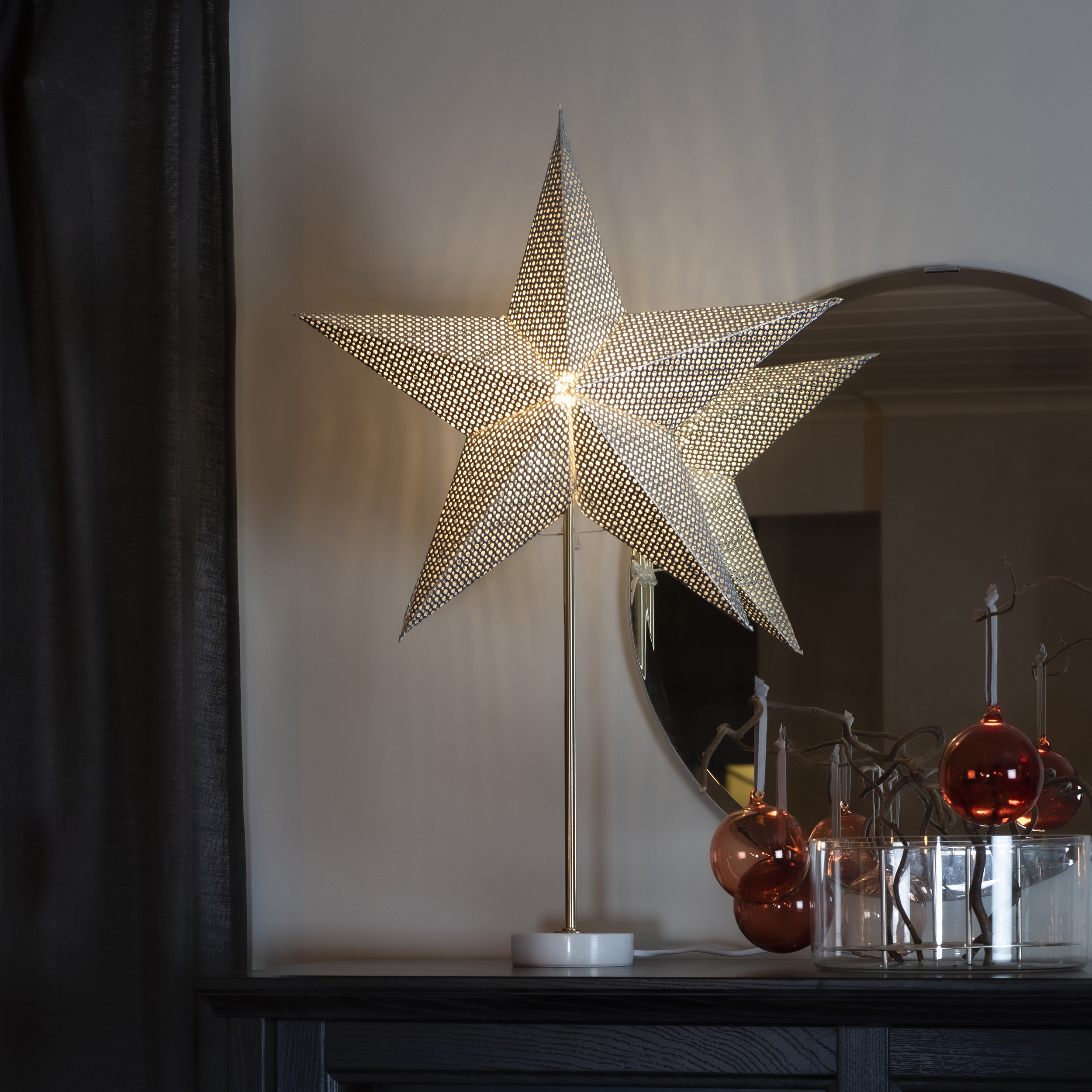 Adventsstjerne Gnosjö Konstsmide med Marmor fot